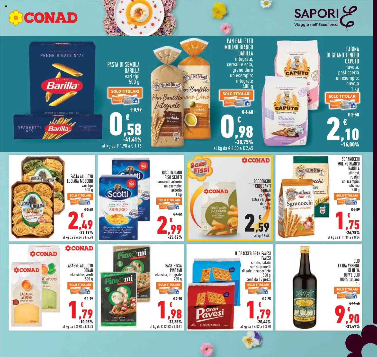 Volantino Conad volantino Piemonte del 26.03.2026 | Pagina: 13 | Prodotti: Farina, Crackers, Rustici, Penne