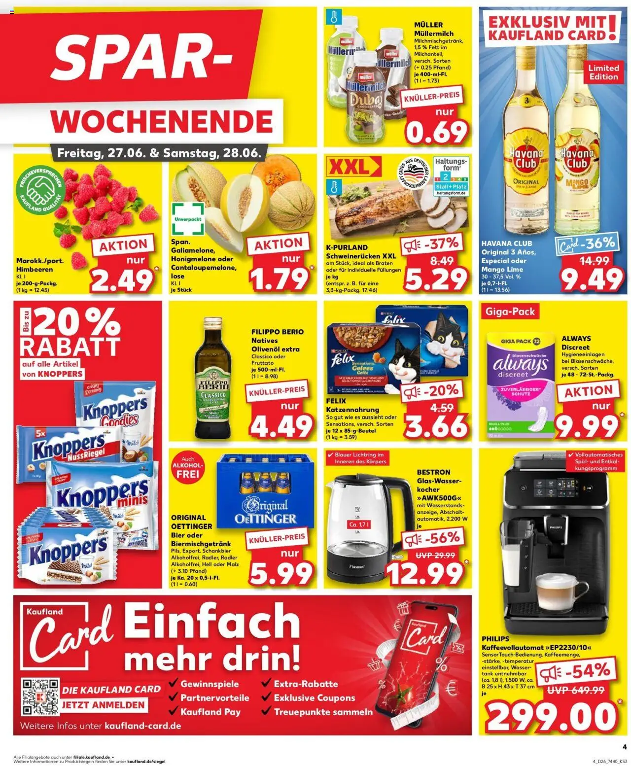 Kaufland prospekt Westerburg	 - gültig ab dem 29.06.2025 | Seite: 15 | Produkte: Himbeeren, Knoppers, Müllermilch, Muller mullermilch
