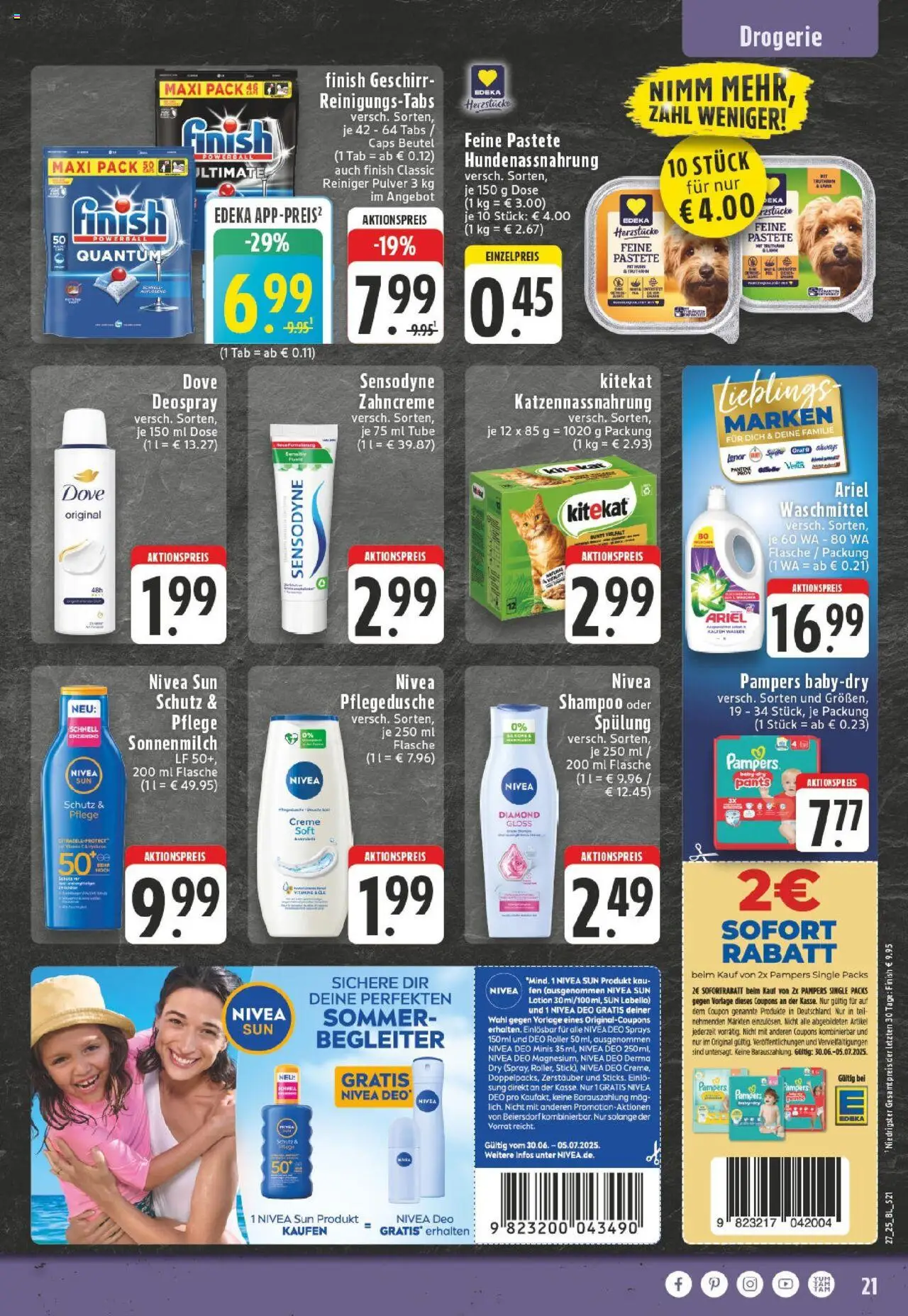 Edeka prospekt Mönchengladbach	 - gültig ab dem 29.06.2025 | Seite: 21 | Produkte: Spülung, Creme, Deodorant, Shower Gel