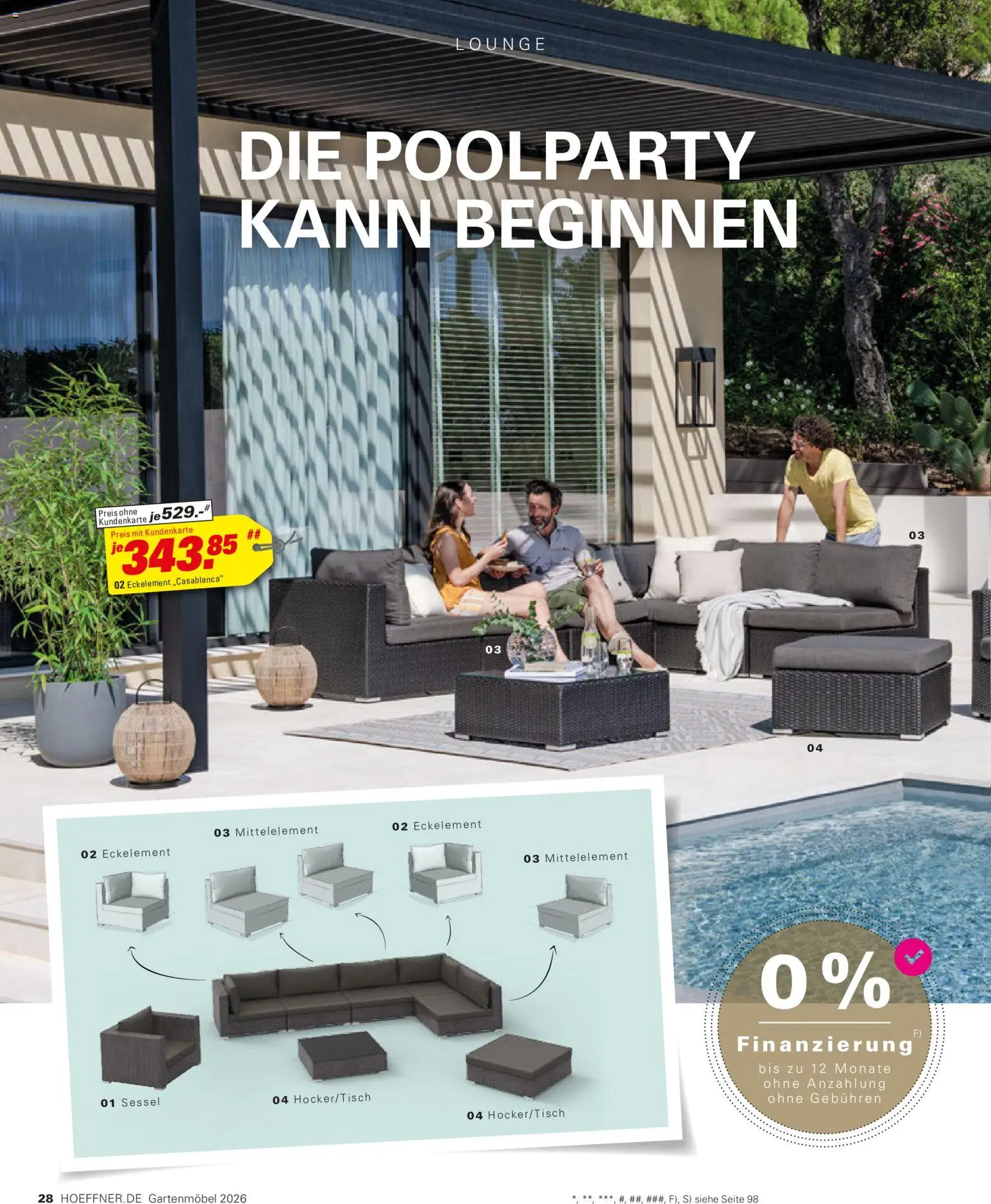 Höffner Prospekt Gartenmöbel | 27.03.2026 | Wie erhält man einen begrenzten Rabatt? | Deutschland