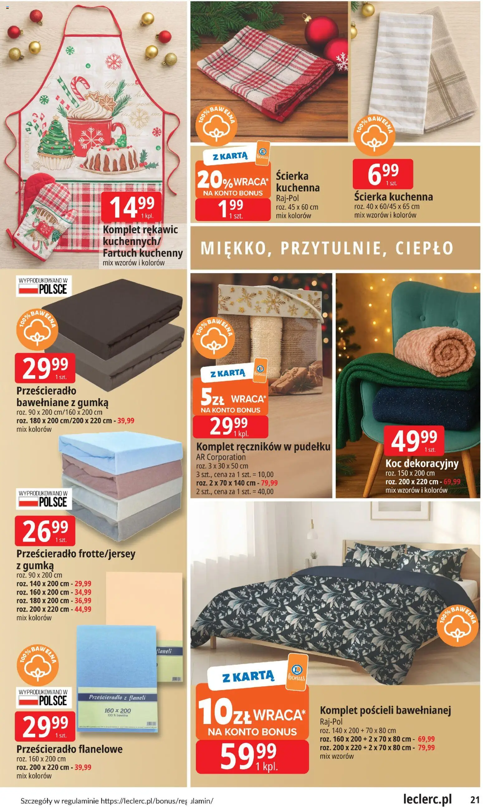 E.Leclerc Gazetka - Warszawa Bielany od 12.11.2025 | Strona: 21 | Produkty: Karta, Koc