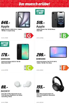 Media Markt - Black Friday ab 27.11.2025 gültig | Seite: 5 | Produkte: Kopfhörer, Apple, Iphone, Sony