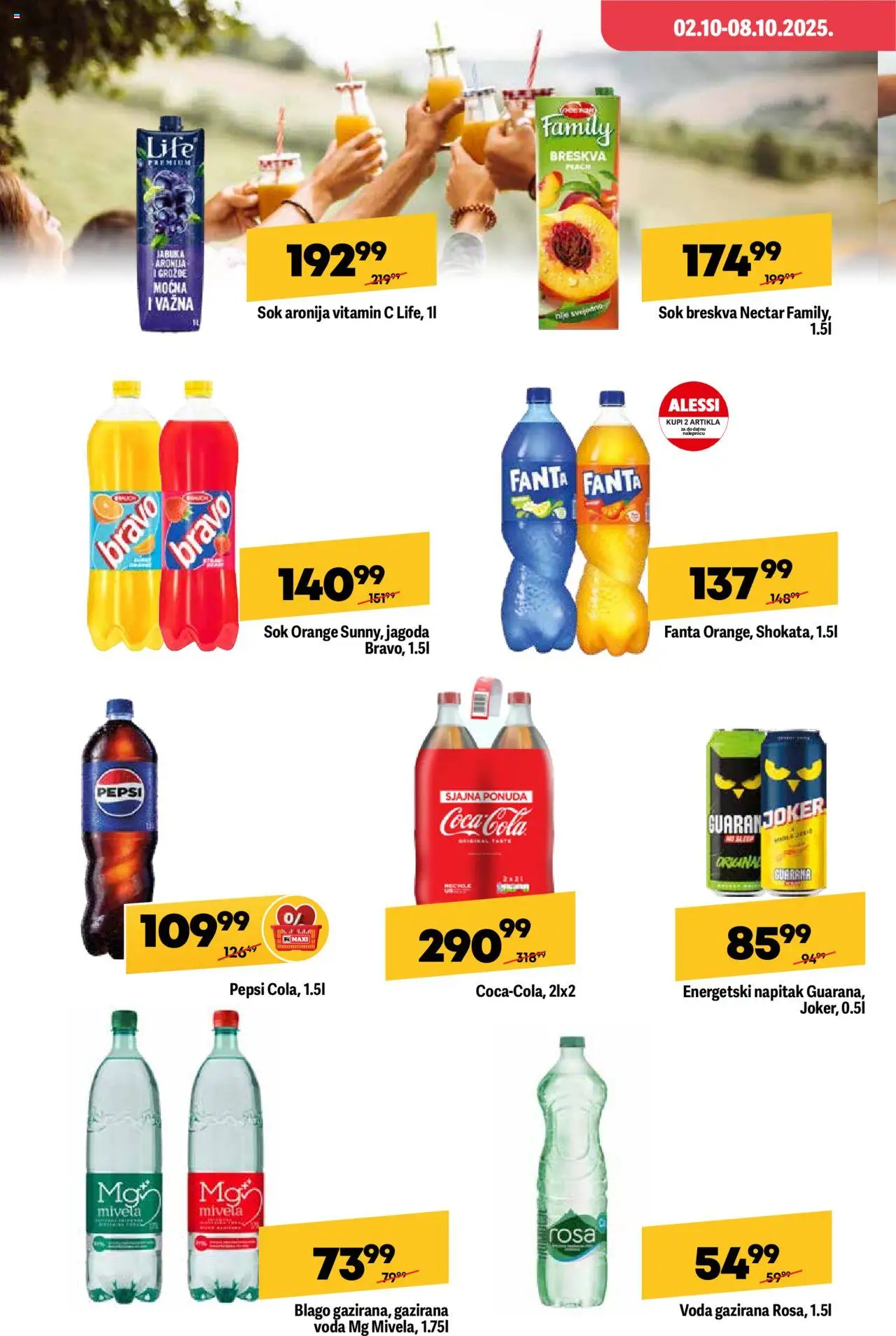 Maxi katalog - važi od 02.10.2025 | Strana: 14 | Proizvode: Jagoda, Voda, Guarana, Pepsi