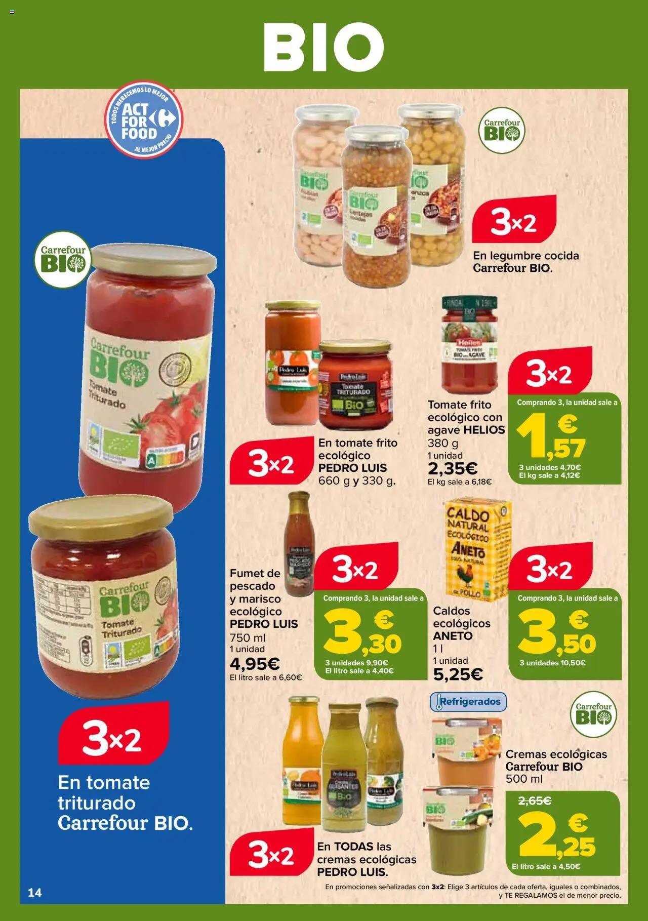 Carrefour - Bio │ válido desde el 26.09.2025 | Página: 14 | Productos: Pescado, Té, Tomate triturado