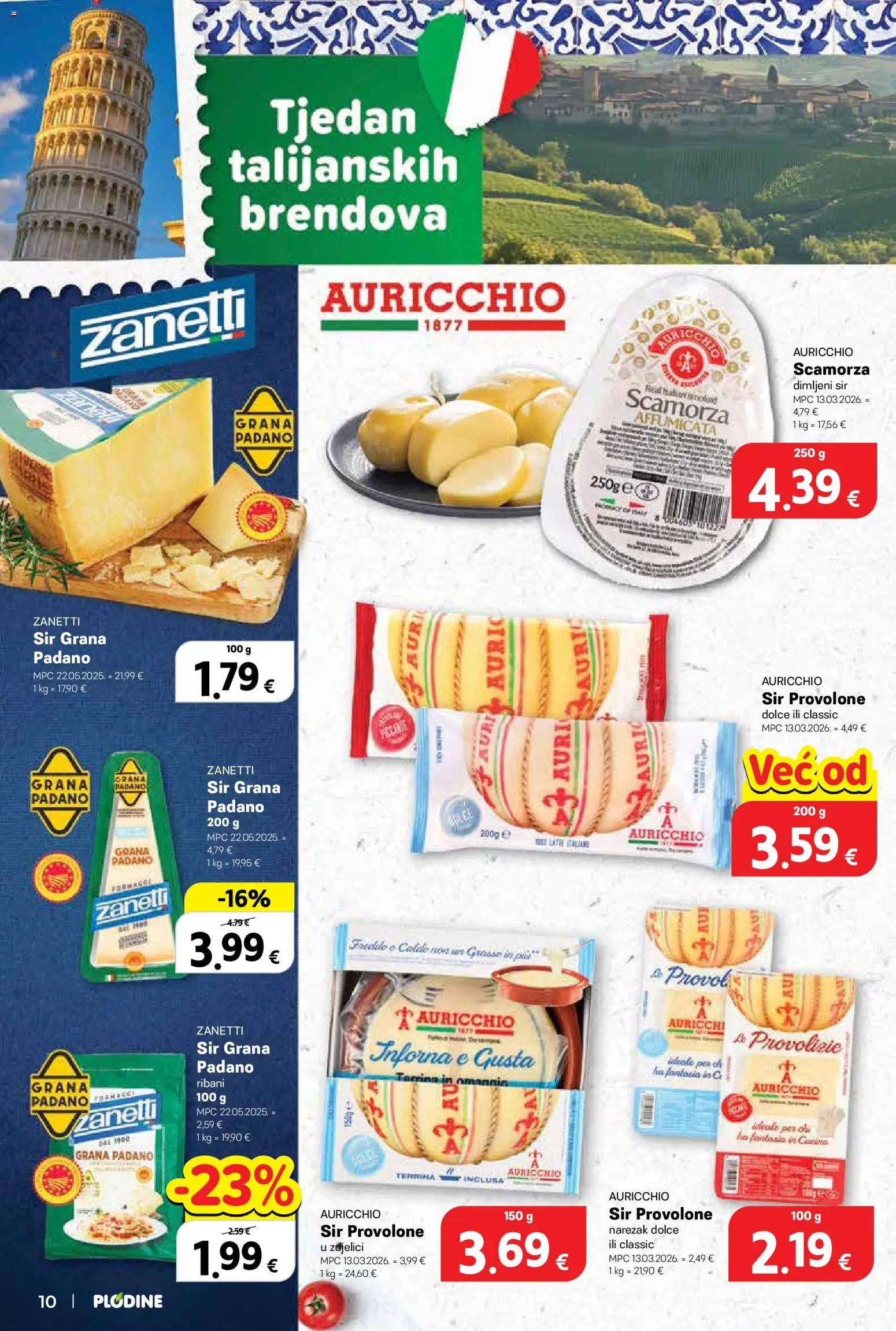 Plodine katalog | vrijedi od 15.04.2026 | Stranica: 10 | Proizvodi: Grana Padano, Sir, Narezak