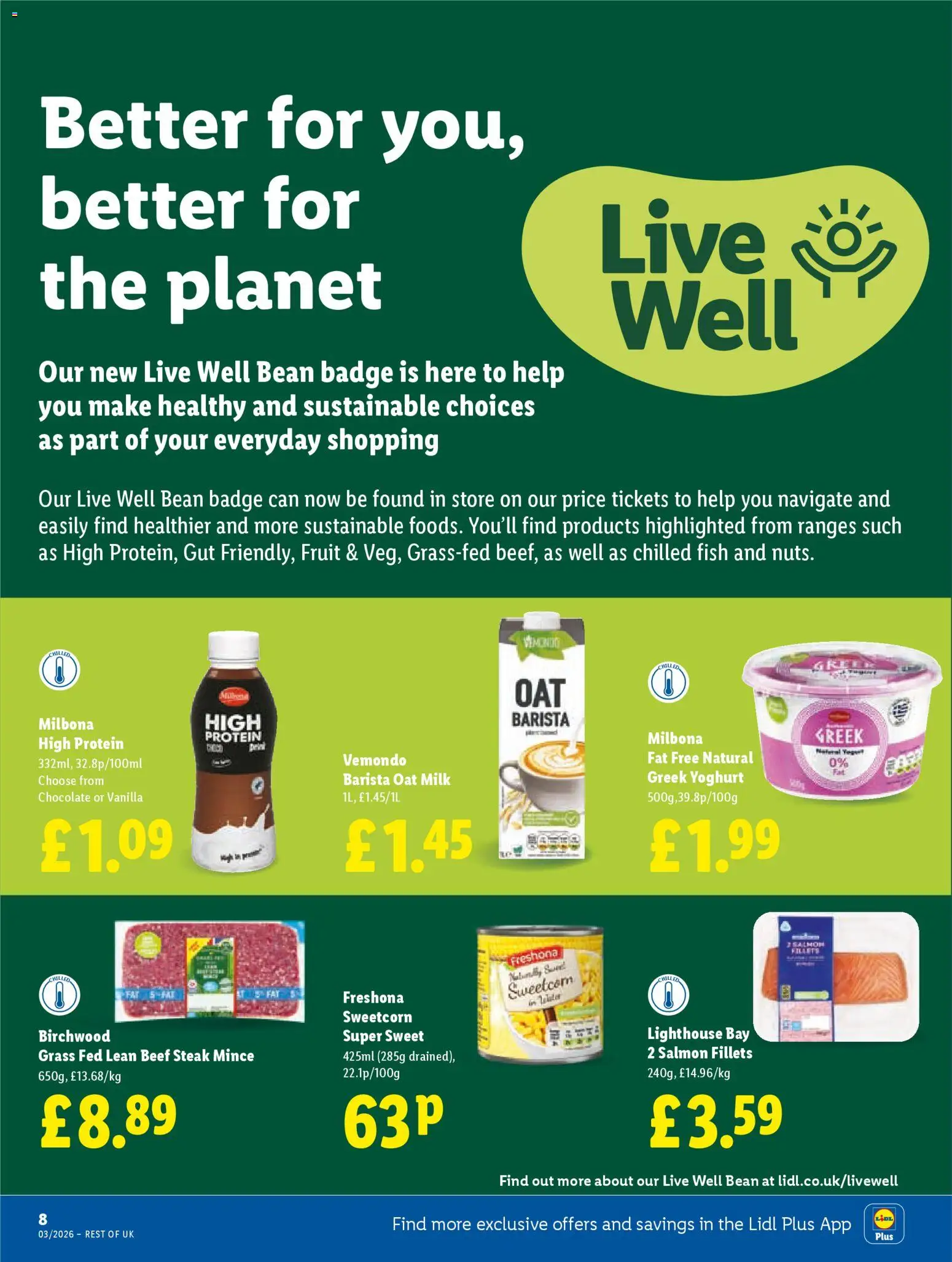 {H1} | Page: 10 | Products: Salmon, Greek yoghurt, Chocolate, Beef