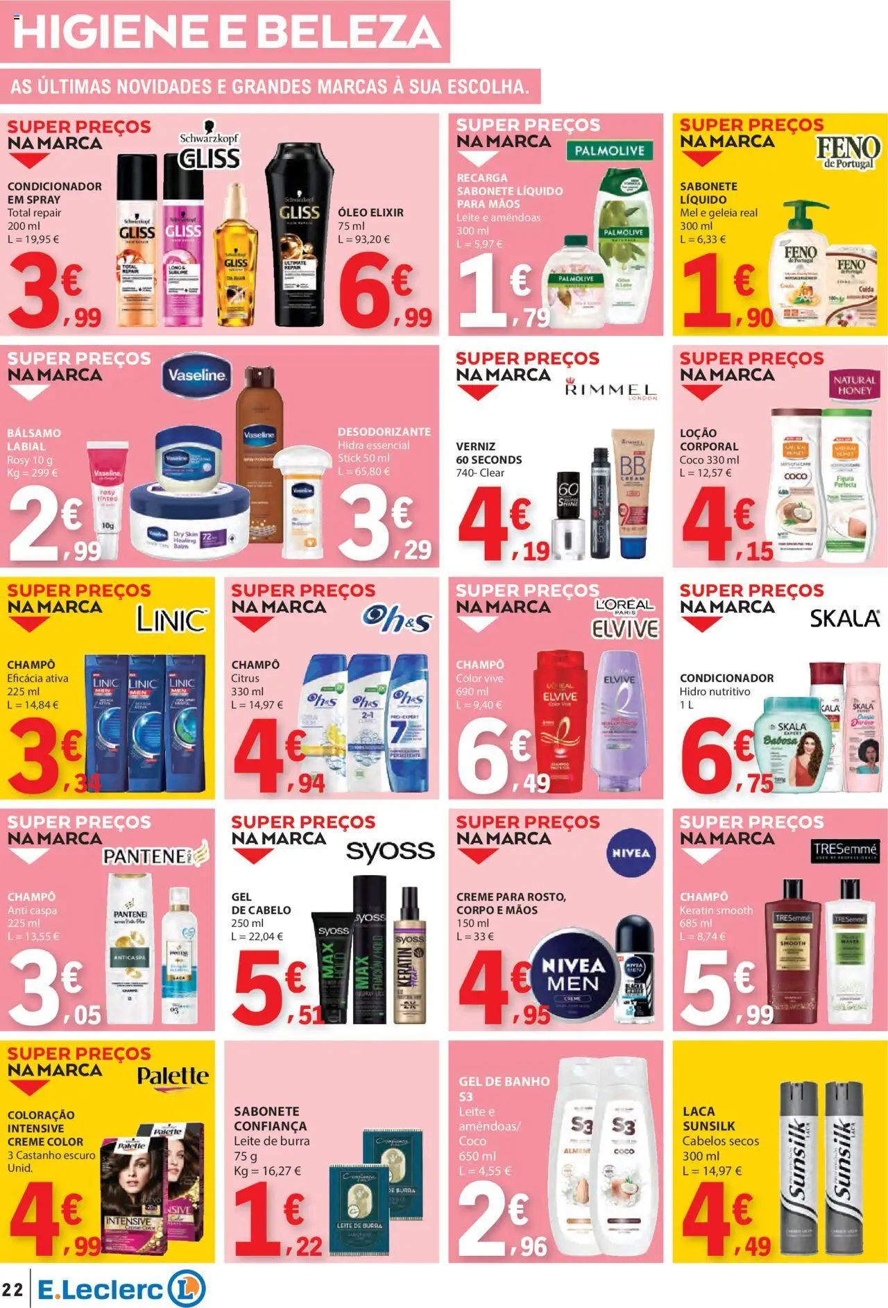 E.Leclerc folheto │ válido de 11.09.2025 | Página: 22 | Produtos: Geleia, Sabonete líquido, Gel de banho, Óleo