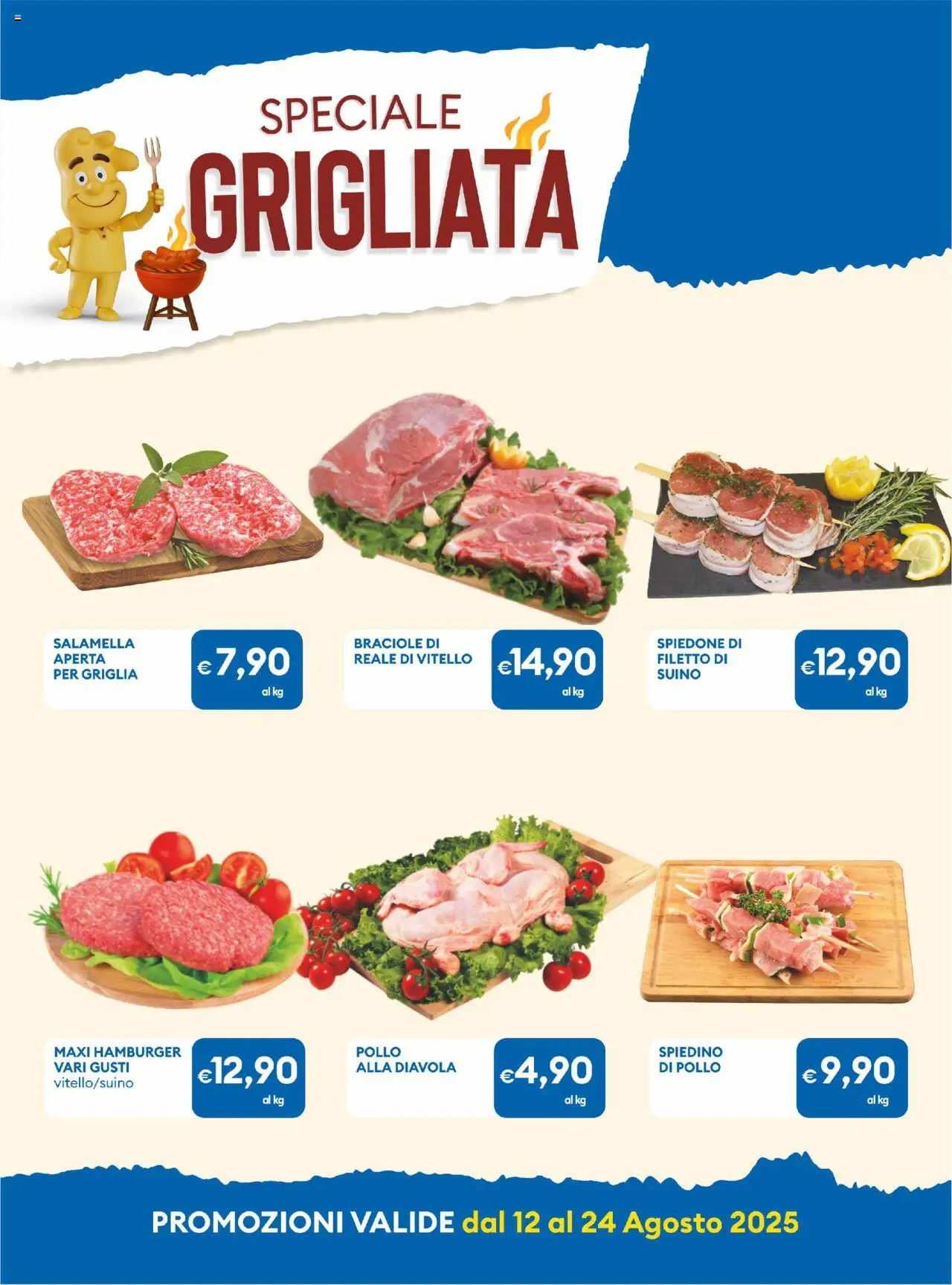 Volantino MD Discount del 12.08.2025 | Pagina: 2 | Prodotti: Pollo, Vitello, Griglia, Hamburger