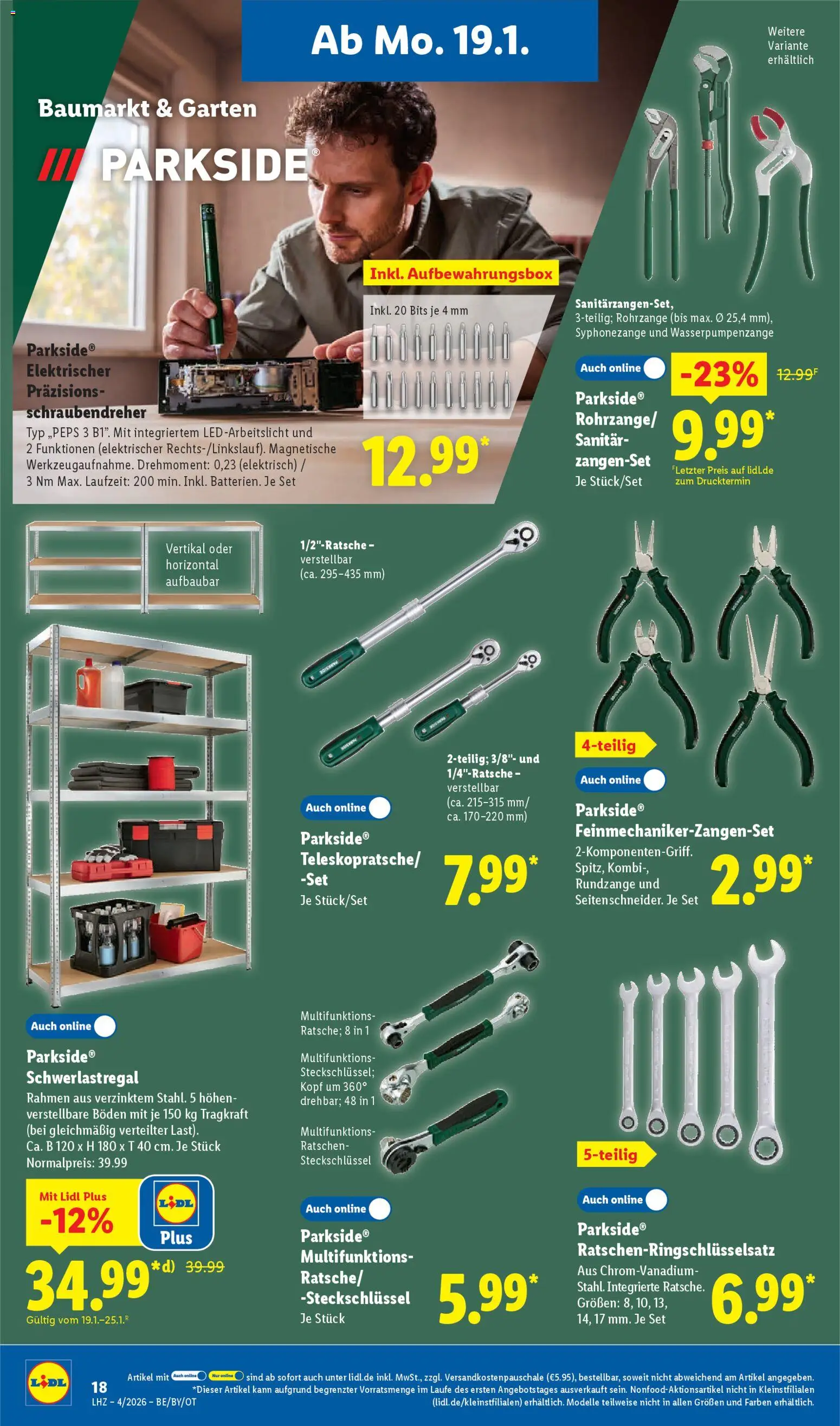 Lidl Prospekt Grimma – gültig ab 19.01.2026 | Seite: 30 | Produkte: Schwerlastregal