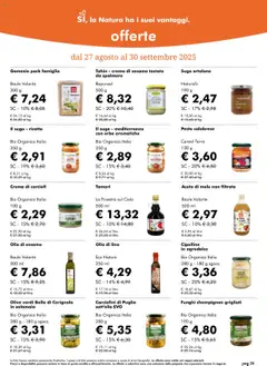 Volantino Natura Sì del 27.08.2025 | Pagina: 28 | Prodotti: Aceto di mele, Olio, Ricotta, Sugo