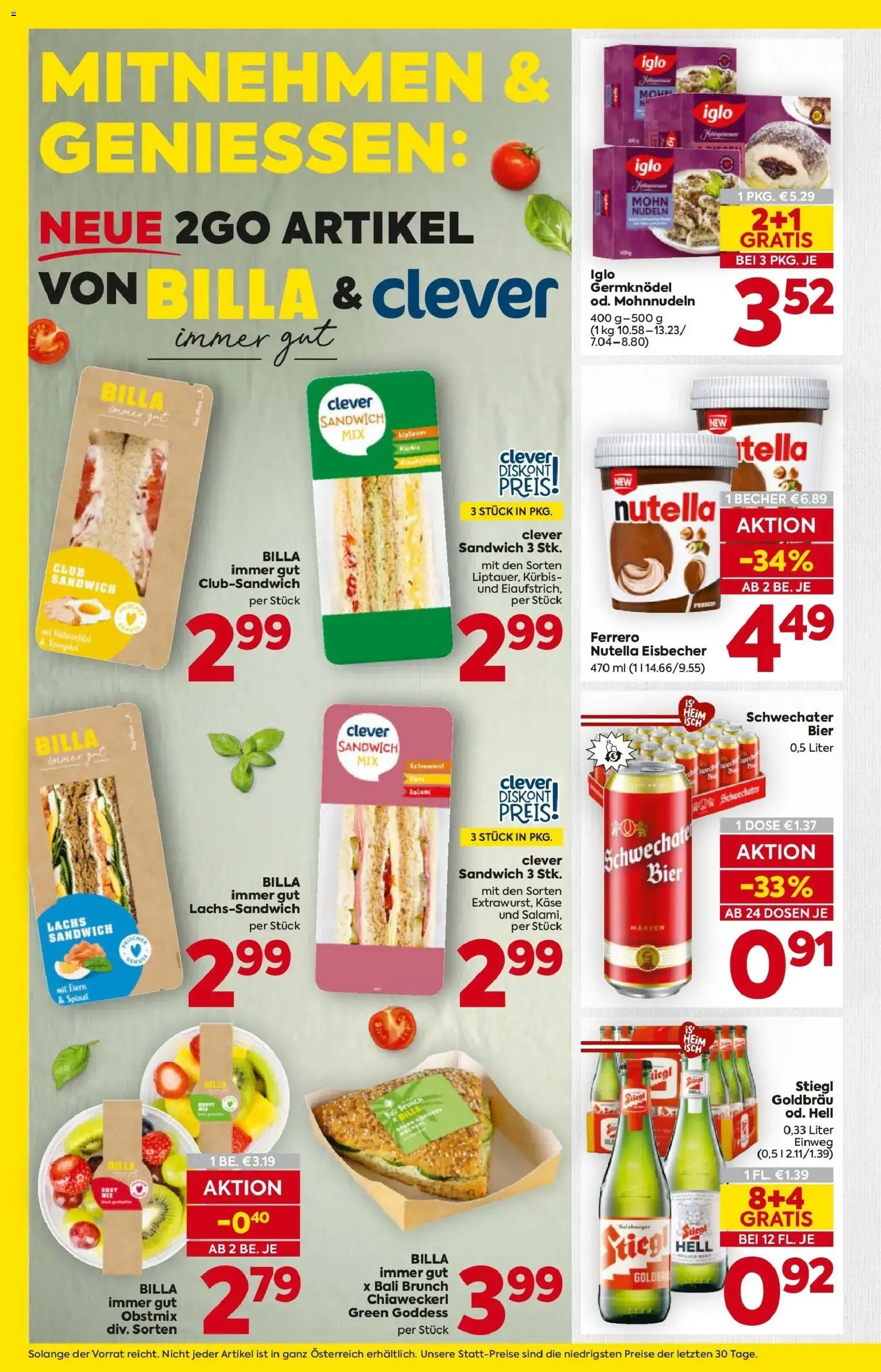 Billa Flugblatt - Stoob, Hornstein, Guessing gültig ab 29.01.2026 | Seite: 14 | Produkte: Kürbis, Käse, Bier, Nudeln