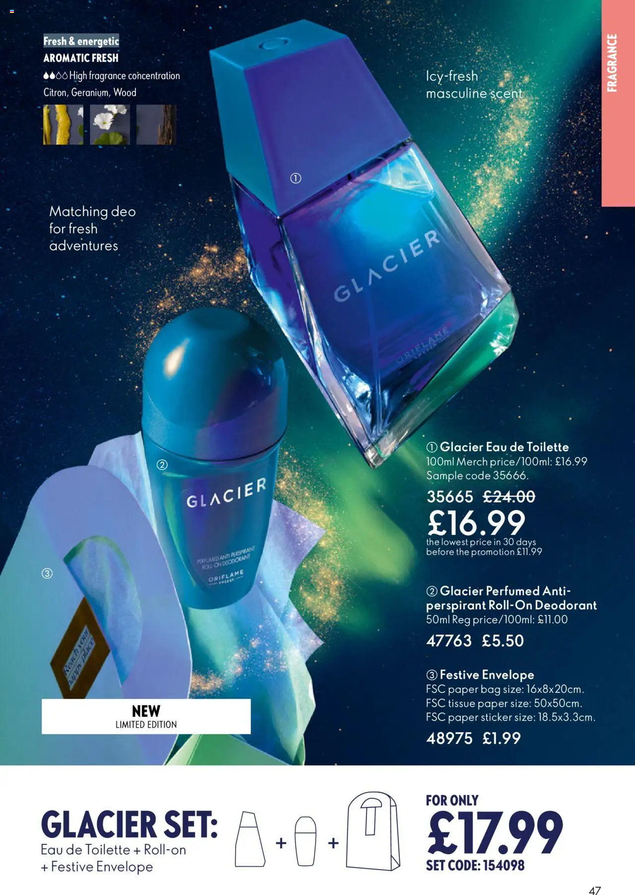 {H1} | Page: 47 | Products: Eau de toilette, Deodorant, Antiperspirant, Bag