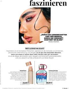 KRINK x HUGO Collector's Edition Eau de Parfum, Das limitierte „KRINK x HUGO Collector's Edition Eau de Parfum" für Herren erweckt die Kreativität von innen heraus. Diese künstlerische Kollaboration kombiniert rote Geranie und rosa Zistrose, die in einen Akkord von blauer Banane übergehen und die Freiheit ausdrücken, seinen eigenen Weg gehen zu dürfen. ab 12.03.2026 gültig | Seite: 7