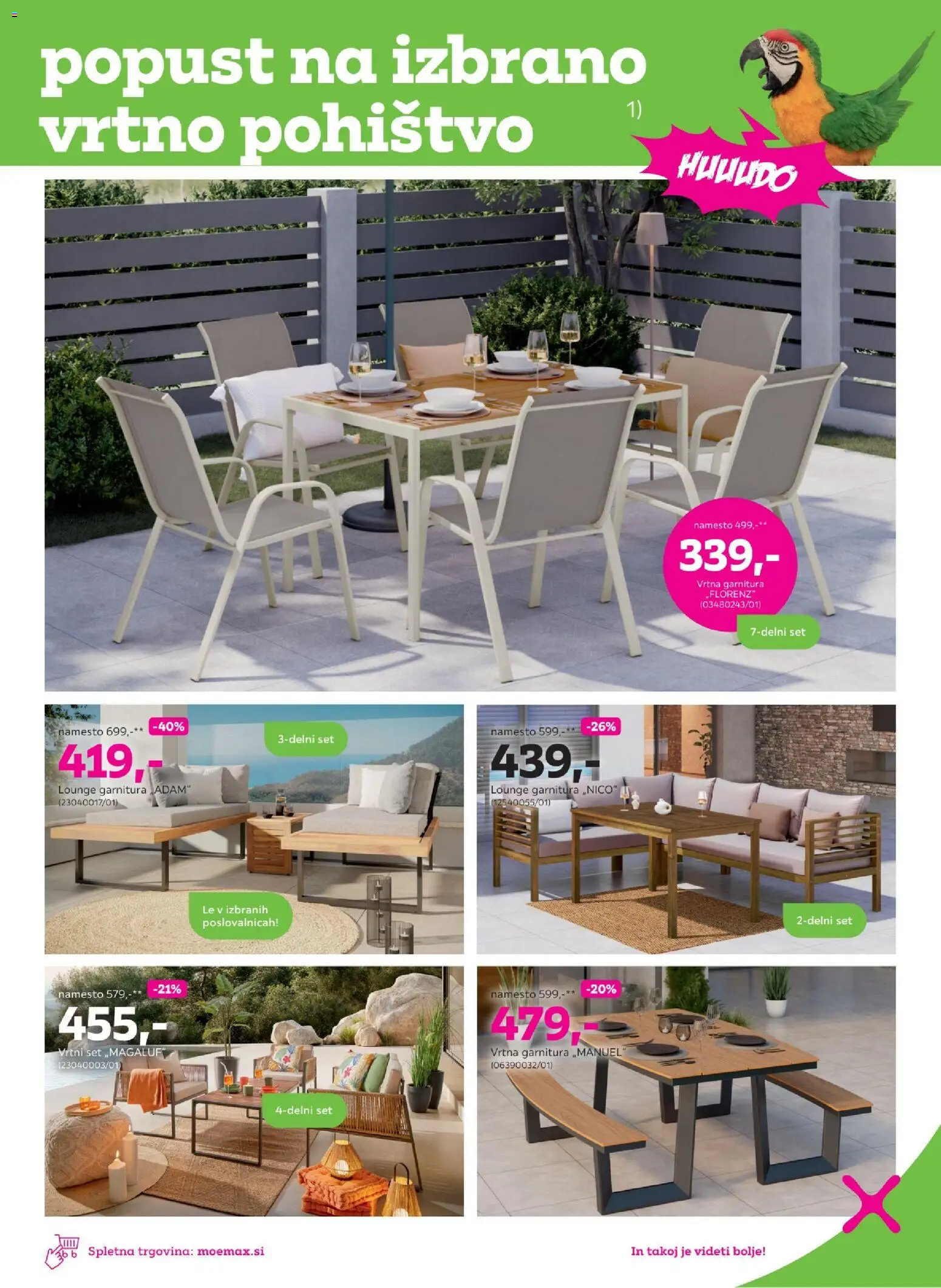 Novi Mömax katalog ponudbe – veljaven od 30.03.2026 | Stran: 5 | Izdelki: Vrtna garnitura, Pohištvo, Vrtno pohistvo