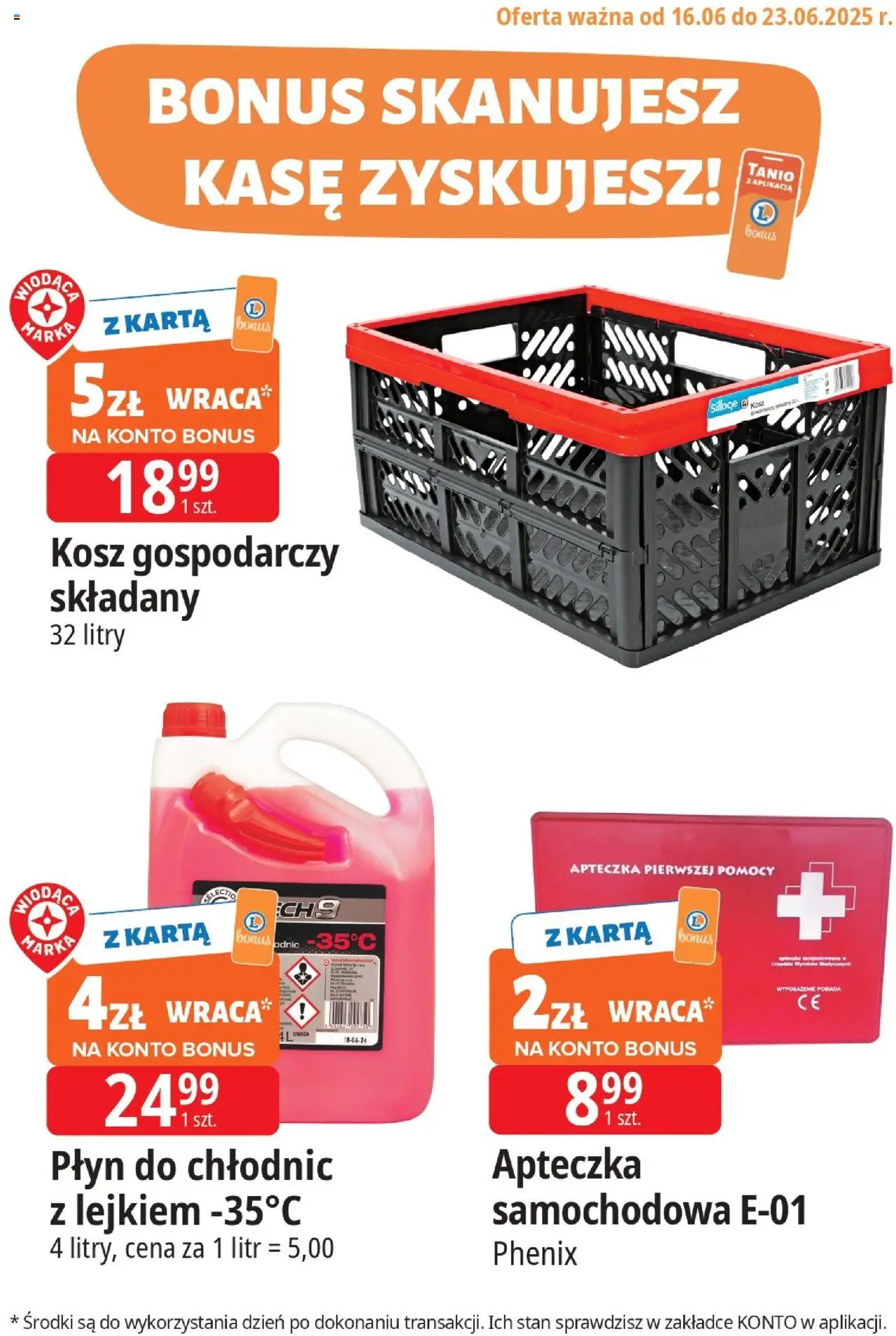 E.Leclerc Gazetka - Kupony dodatkowe od 16.06.2025 | Strona: 4 | Produkty: Karta, Kosz