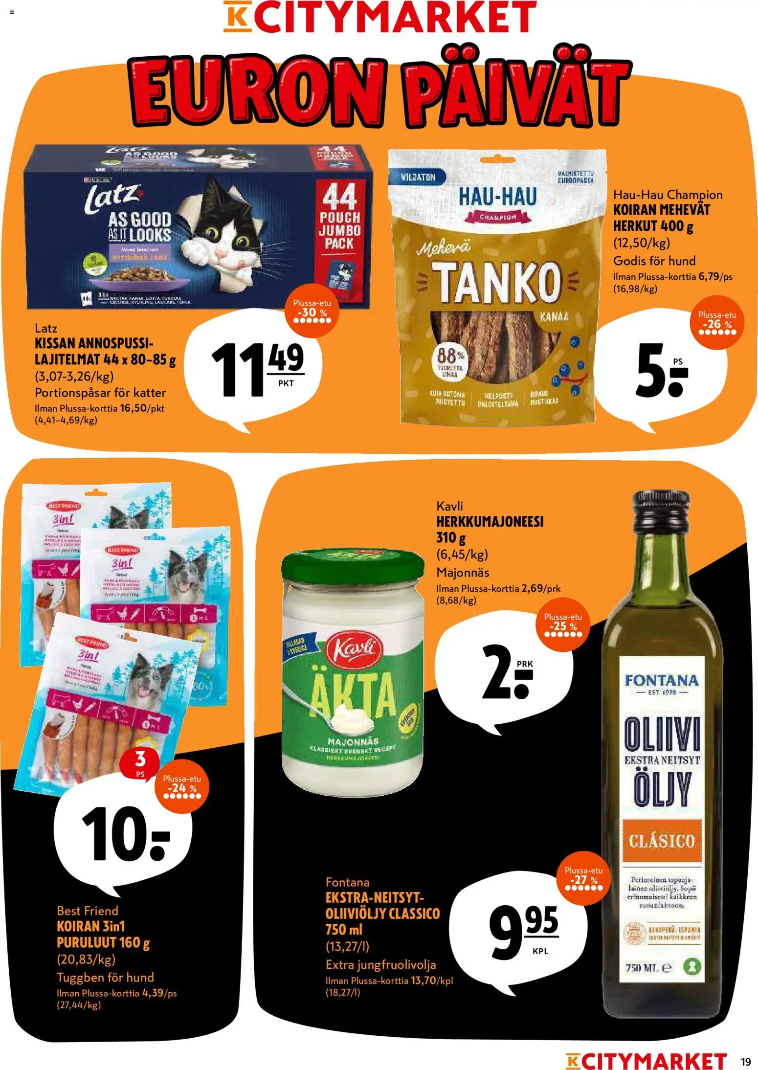 K-Citymarket tarjoukset – voimassa 27.11.2025 alkaen | Sivu: 19 | Tuotteet: Oliiviöljy, Öljy