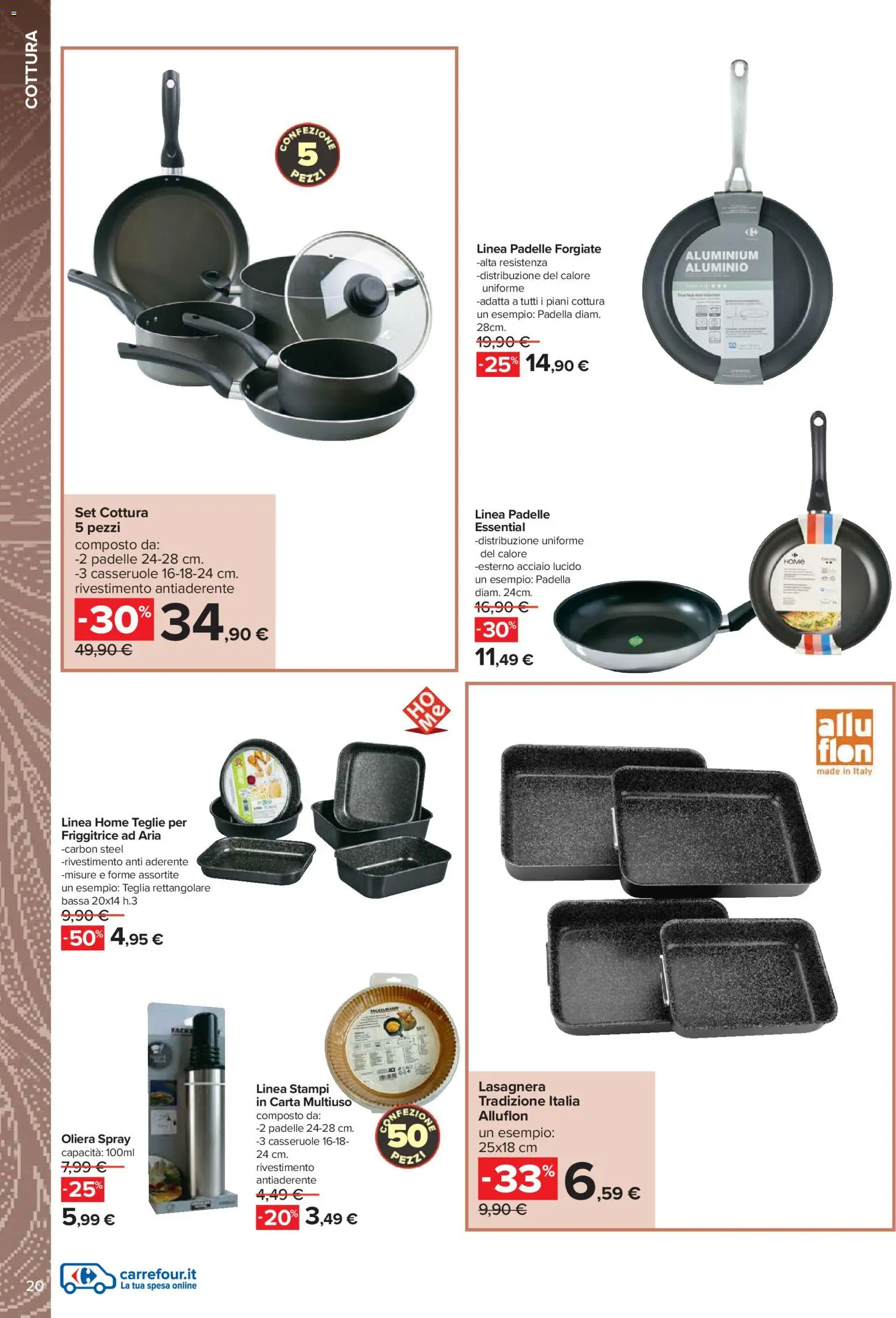 Volantino Carrefour del 27.12.2025 | Pagina: 20 | Prodotti: Friggitrice ad aria, Teglia, Padella, Friggitrice