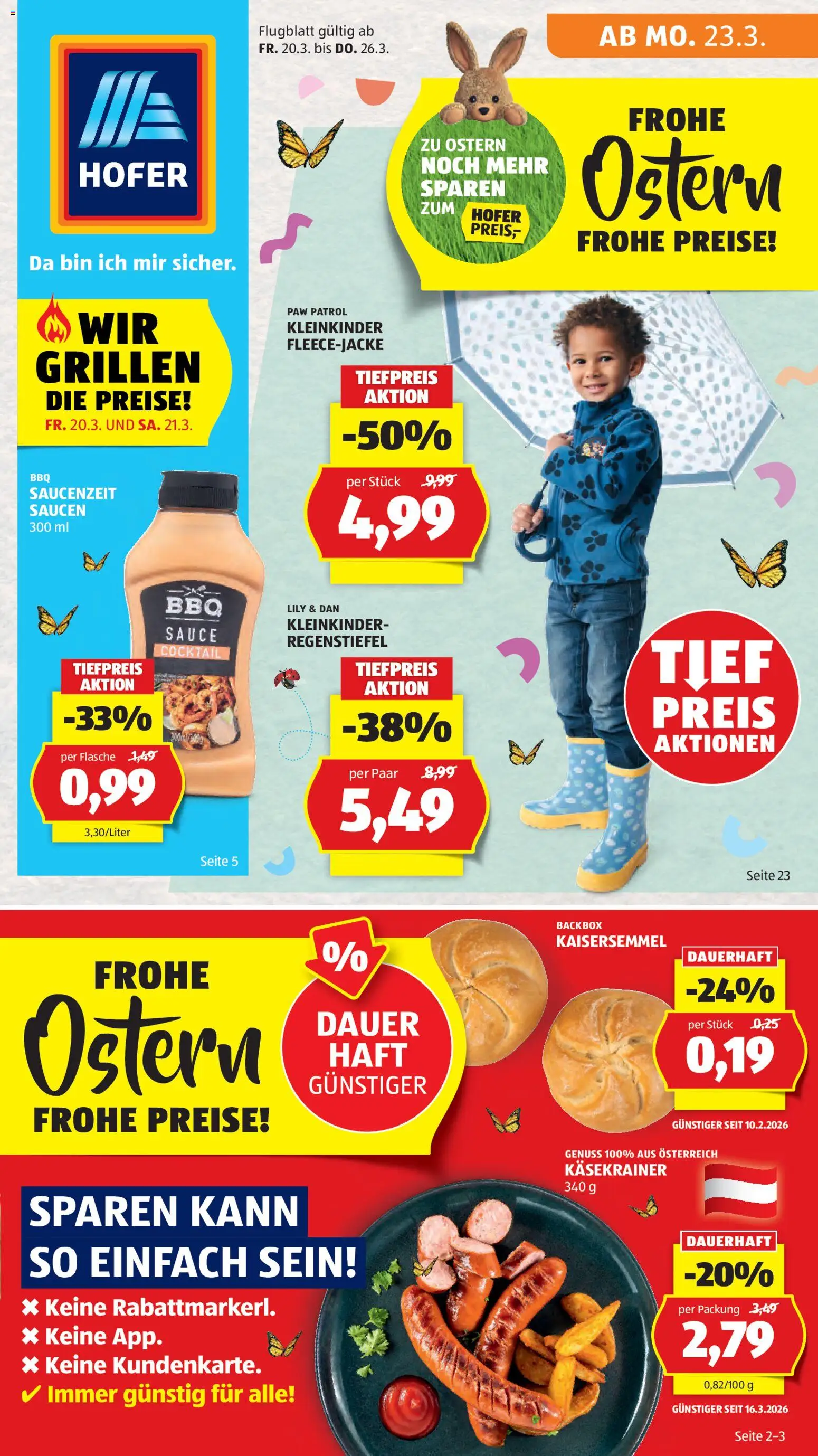 Sparen Sie mit dem | Hofer Flugblatt ab 23.03.2026 ✳️ Angebote | Austria