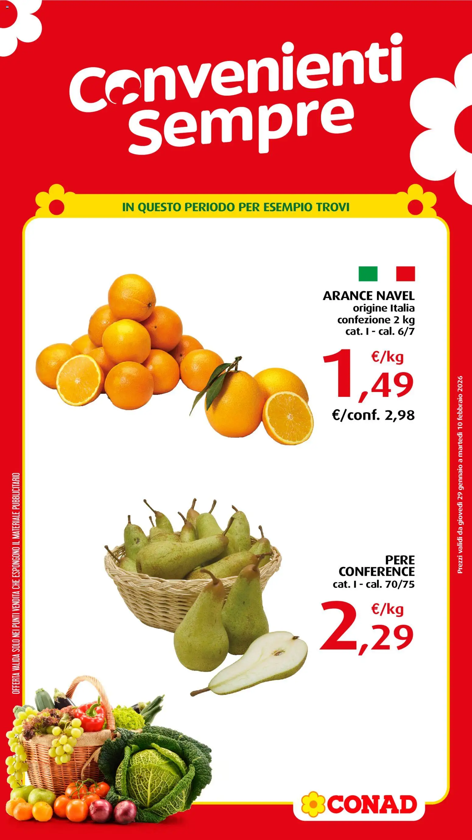 Volantino Conad del 29.01.2026 | Pagina: 3 | Prodotti: Arance