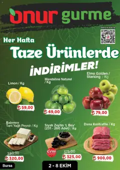 02.10.2025 tarihinden itibaren geçerli olan Onur Market kataloğu önizlemesi