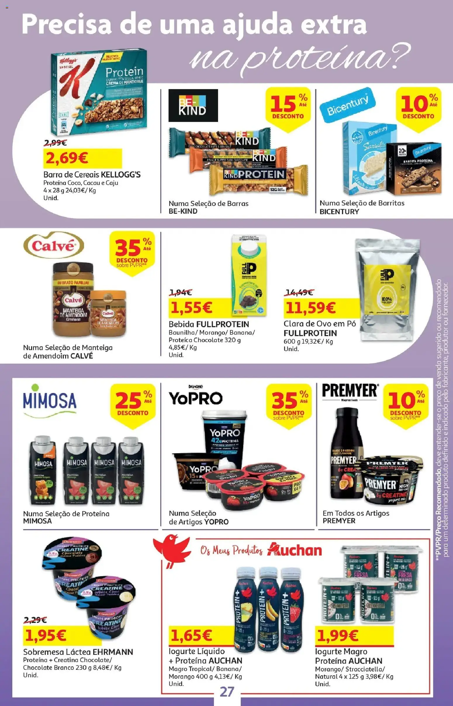 Auchan - O bem-estar começa em casa! │ válido de 26.12.2025 | Página: 27 | Produtos: Manteiga de amendoim, Pó, Cereais, Proteina