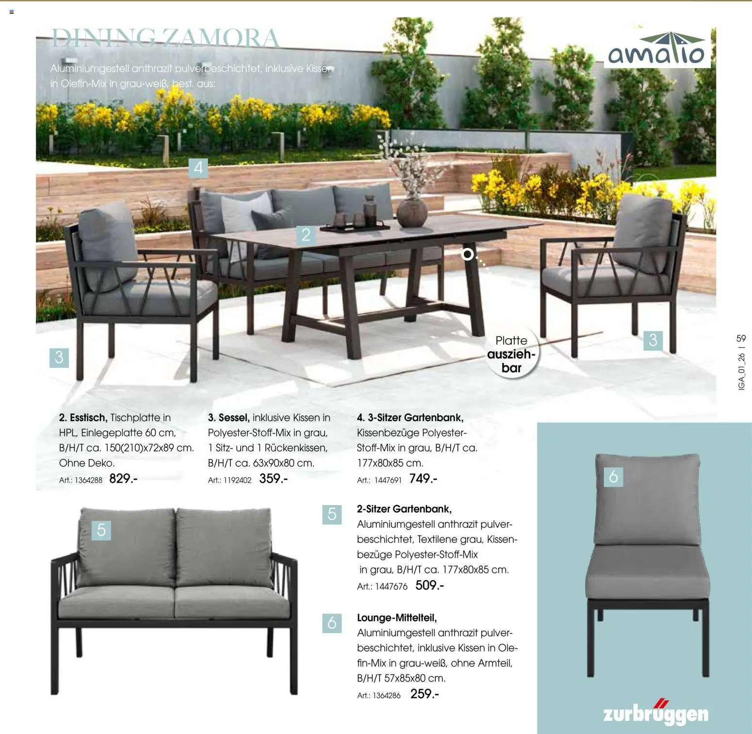 Zurbrüggen Sommer 2026 – gültig ab 19.03.2026 | Seite: 59 | Produkte: Kissen