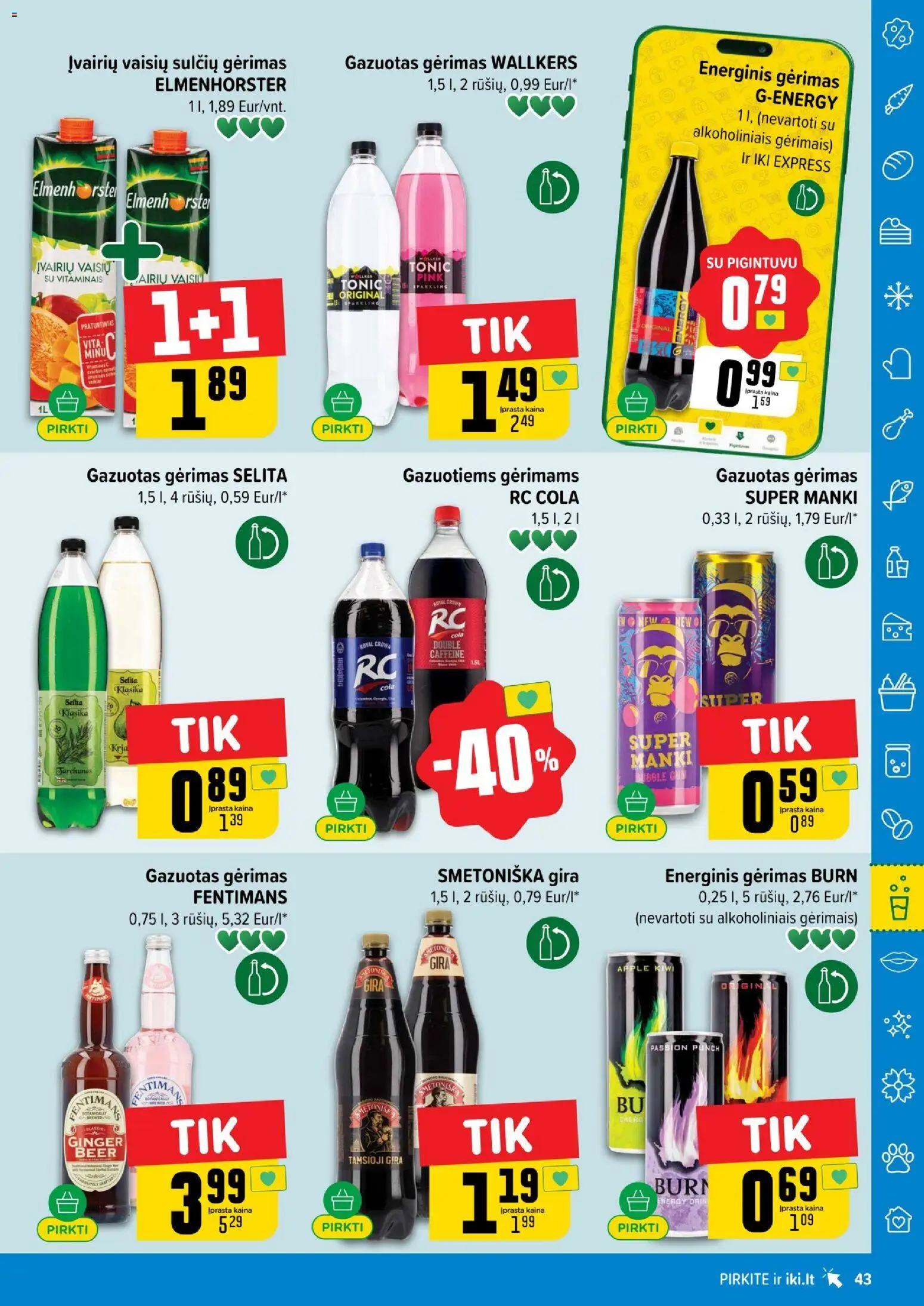 IKI akcijos nuo 01.05.2026 | Puslapis: 43 | Prekių: Energinis gėrimas
