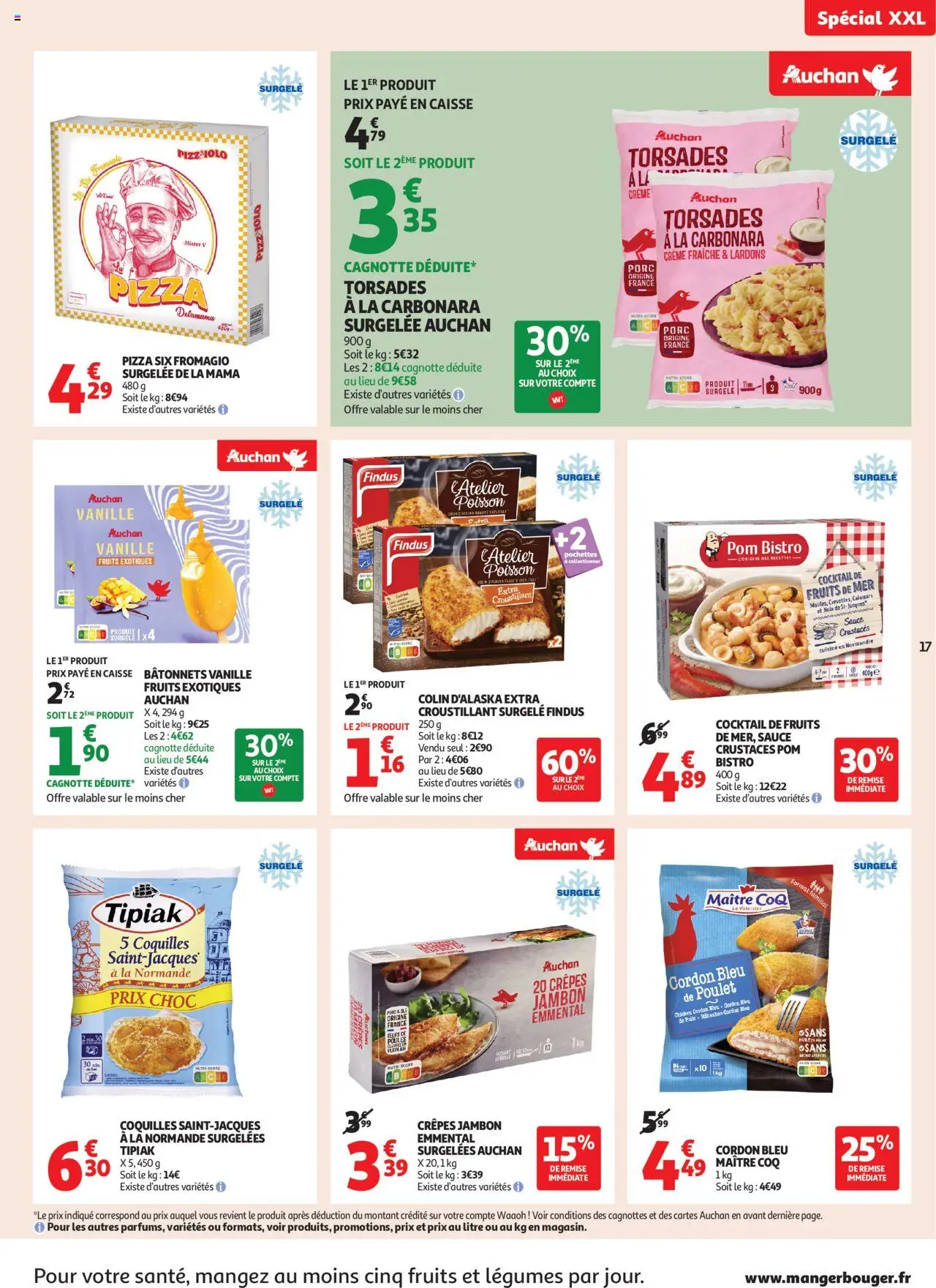  | Page: 17 | Produits: Lardons, Emmental, Noix, Crème