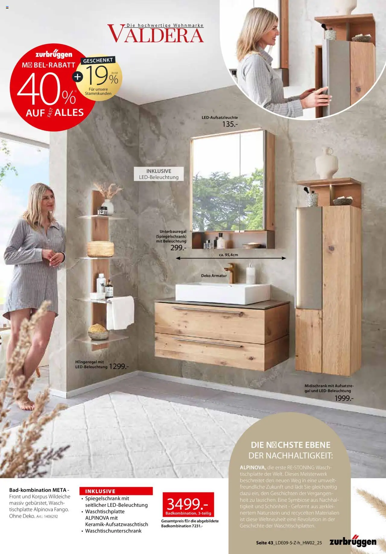 Zurbrüggen Hochwert – gültig ab 08.09.2025 | Seite: 55 | Produkte: Armatur, Spiegelschrank, Midischrank