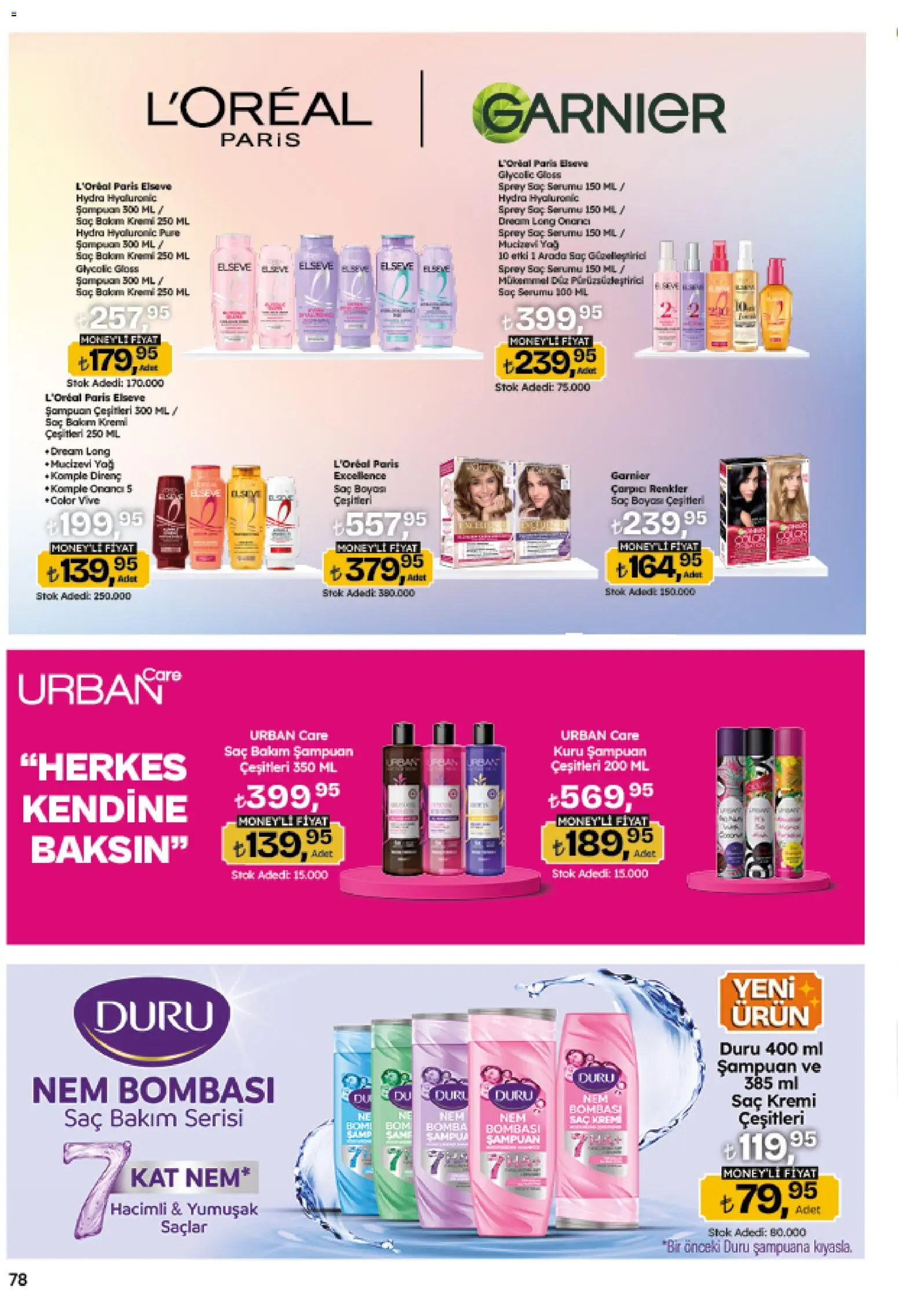 Migros Katalog - Migroskop - 26.03.2026 tarihinden itibaren geçerlidir | Sayfa: 78 | Ürünler: Şampuan, Saç Kremi, Kuru şampuan, Yağ
