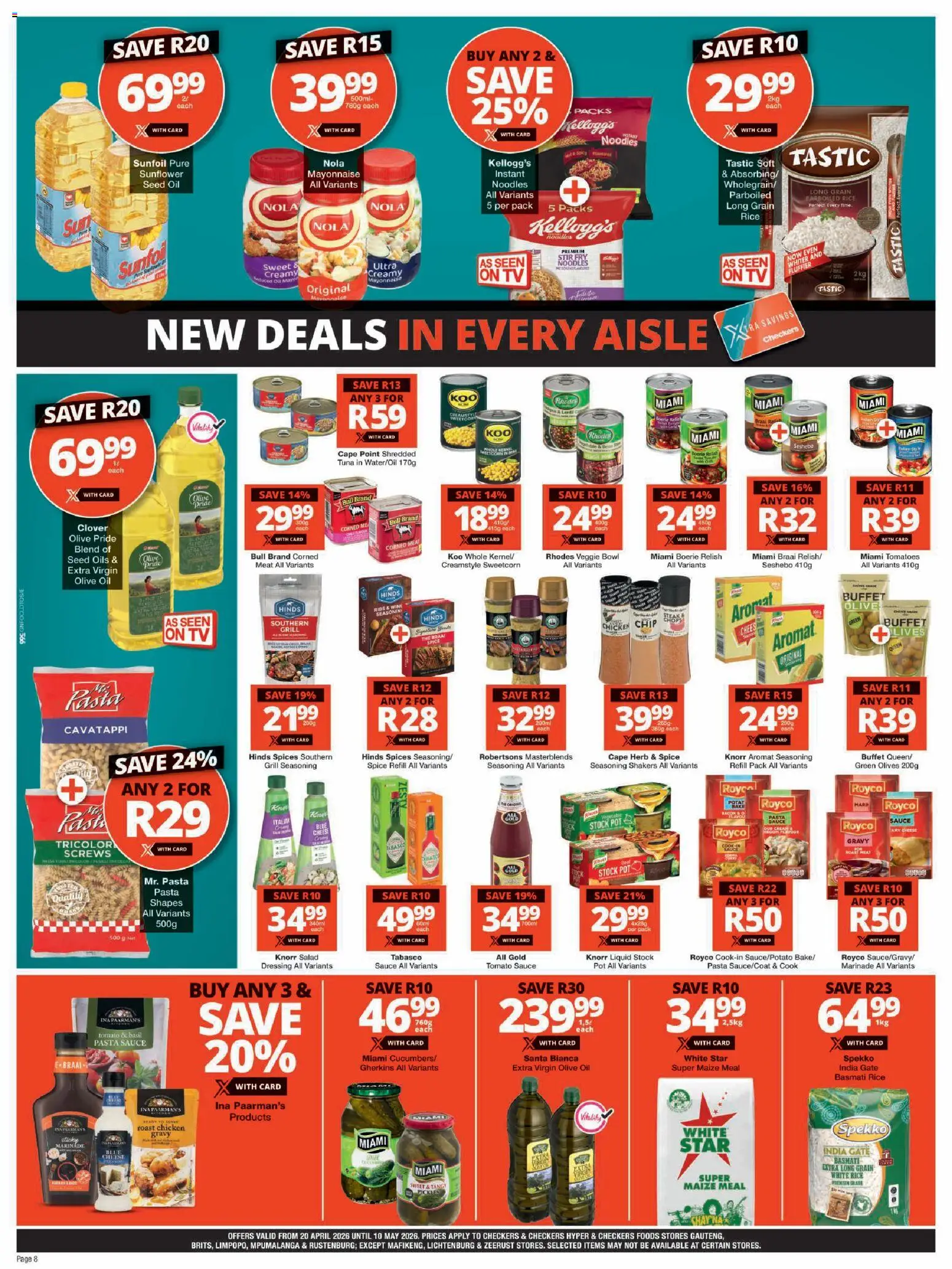 New Checkers catalogue – valid from 20.04.2026 | Page: 8 | Products: TV, Ribs, Wine, Chicken
