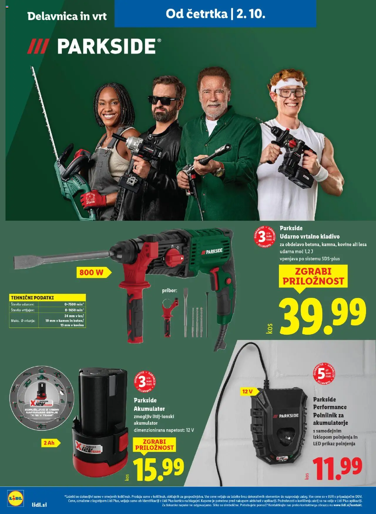 Novi Lidl katalog ponudbe – veljaven od 02.10.2025 | Stran: 24 | Izdelki: Pribor, Akumulator, Polnilnik, Kladivo