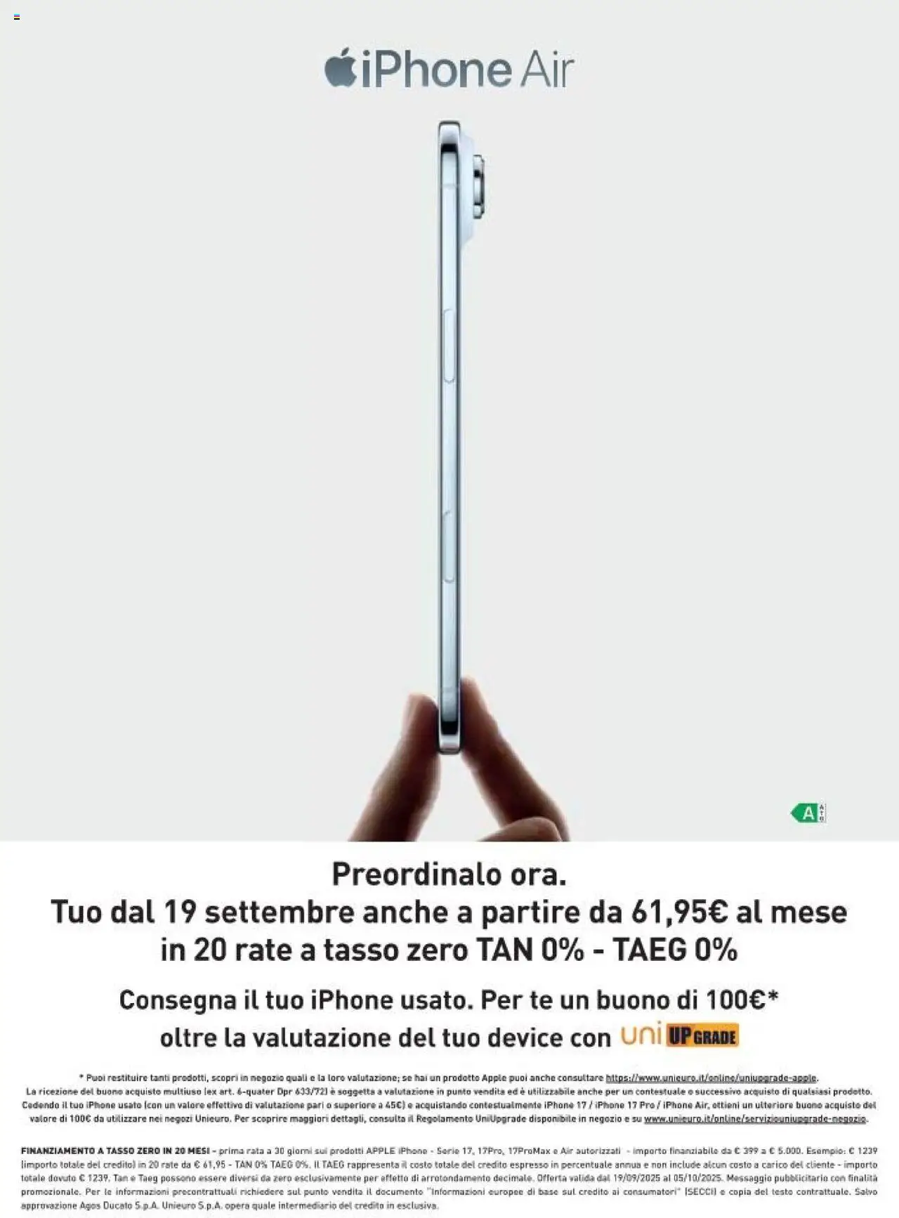 Volantino Unieuro del 17.09.2025 | Pagina: 47
