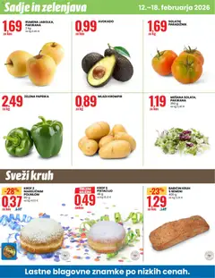 Eurospin katalog akcije – veljaven od 12.02.2026 | Stran: 16 | Izdelki: Kruh, Avokado, Zelenjava, Sadje