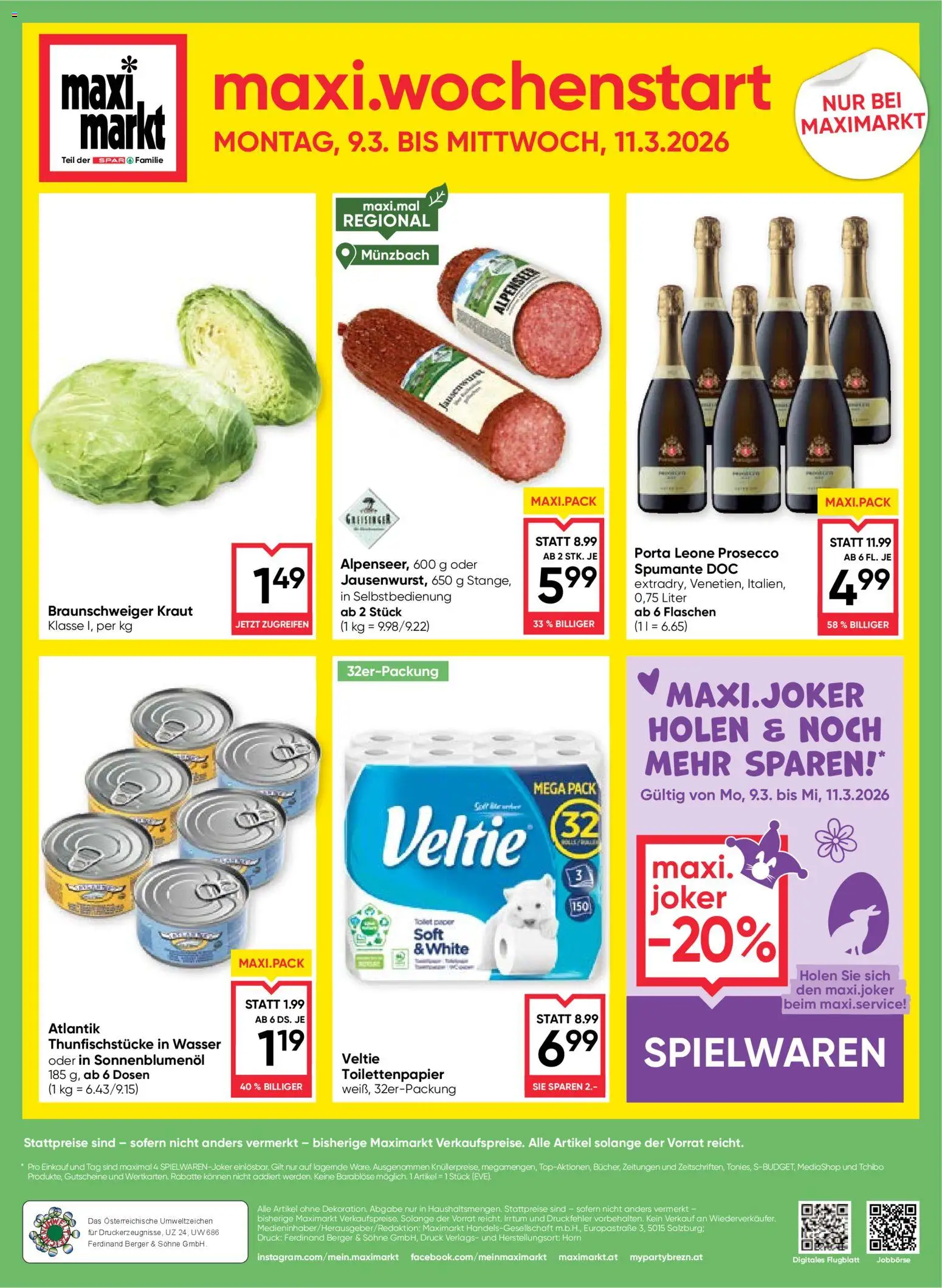 Maximarkt Flugblatt gültig ab 05.03.2026 | Seite: 24 | Produkte: Wasser, Kraut