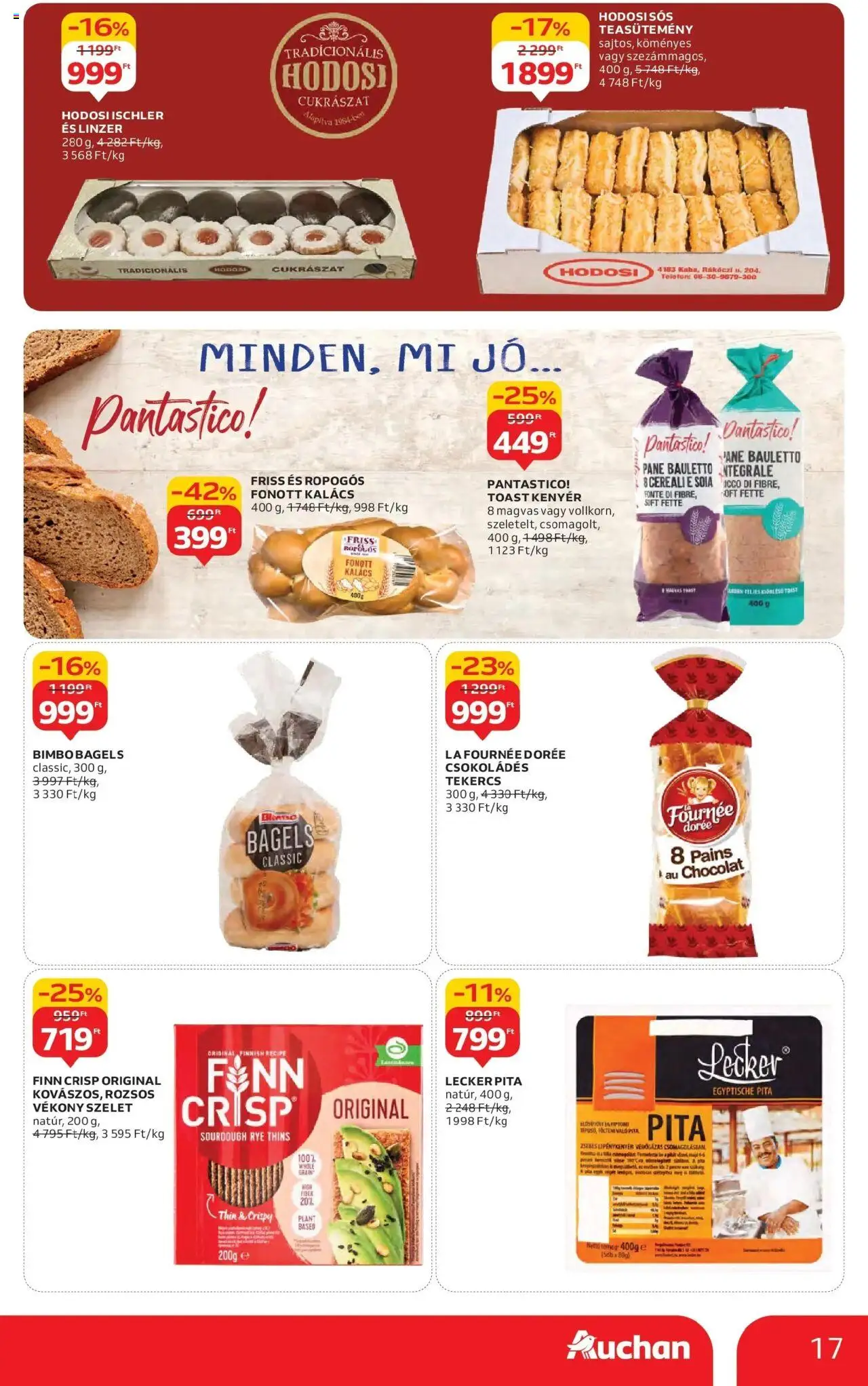 Auchan akciós ujság - amely érvényes a következő dátumtól: 16.10.2025 | Oldal: 17 | Termékek: Telefon, Pita, Teasütemény, Linzer