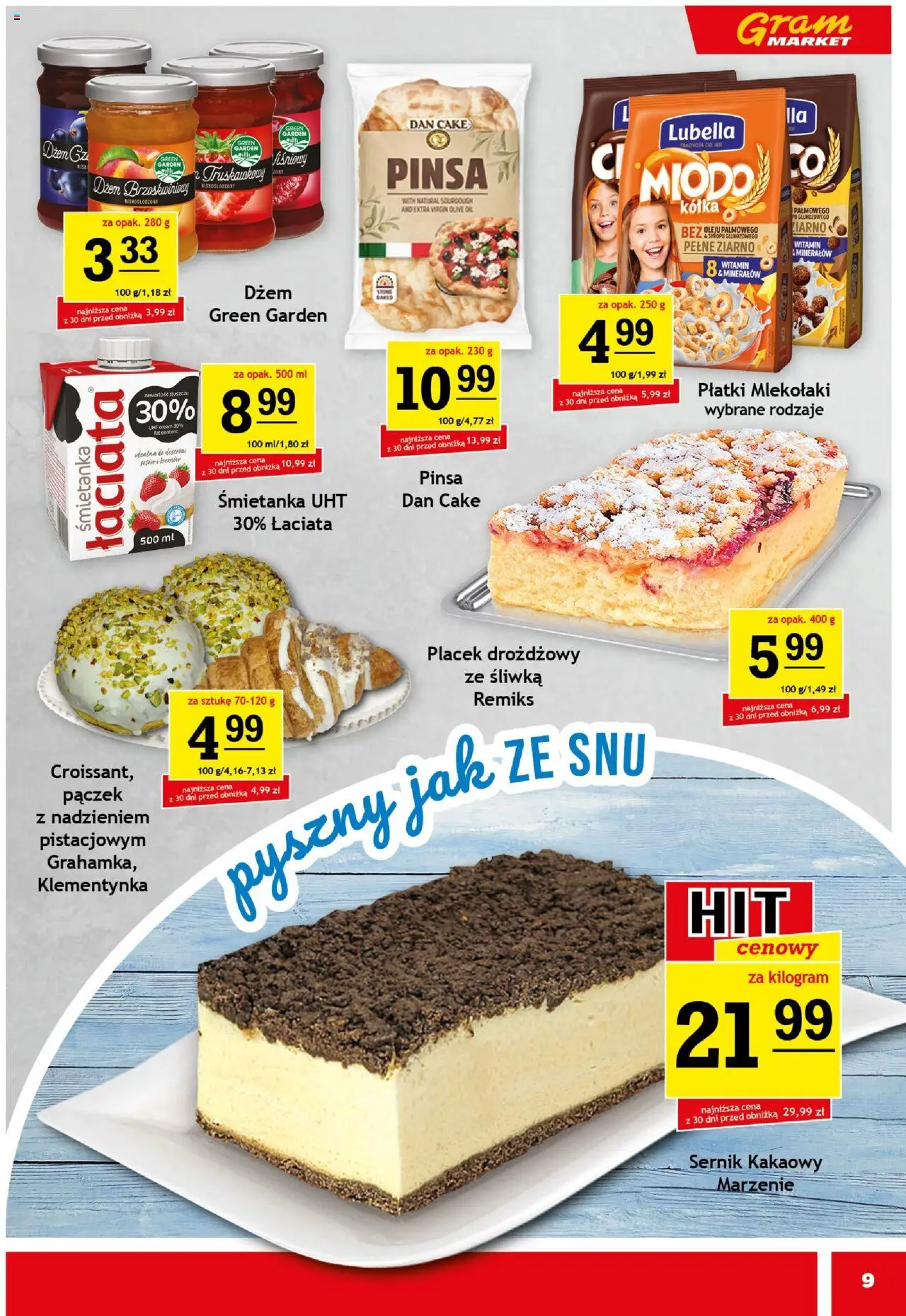 Gram Market Gazetka od 20.08.2025 | Strona: 9 | Produkty: Dżem, Pinsa, Płatki