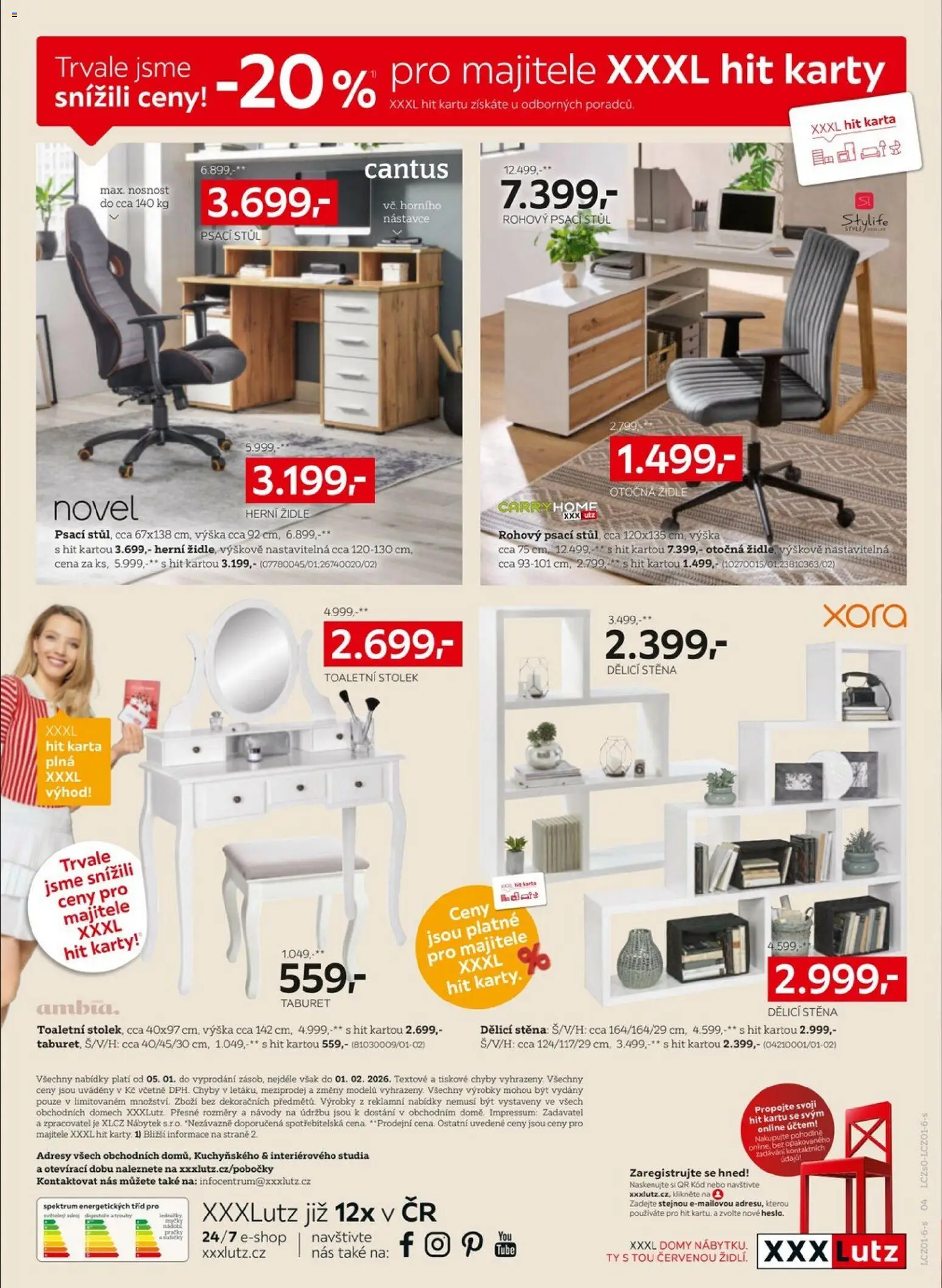 XXXLutz leták - Inspirace pro mladé bydlení od 05.01.2026 | Strana: 4 | Produkty: Toaletní stolek, Židle, Karty, Psací stůl
