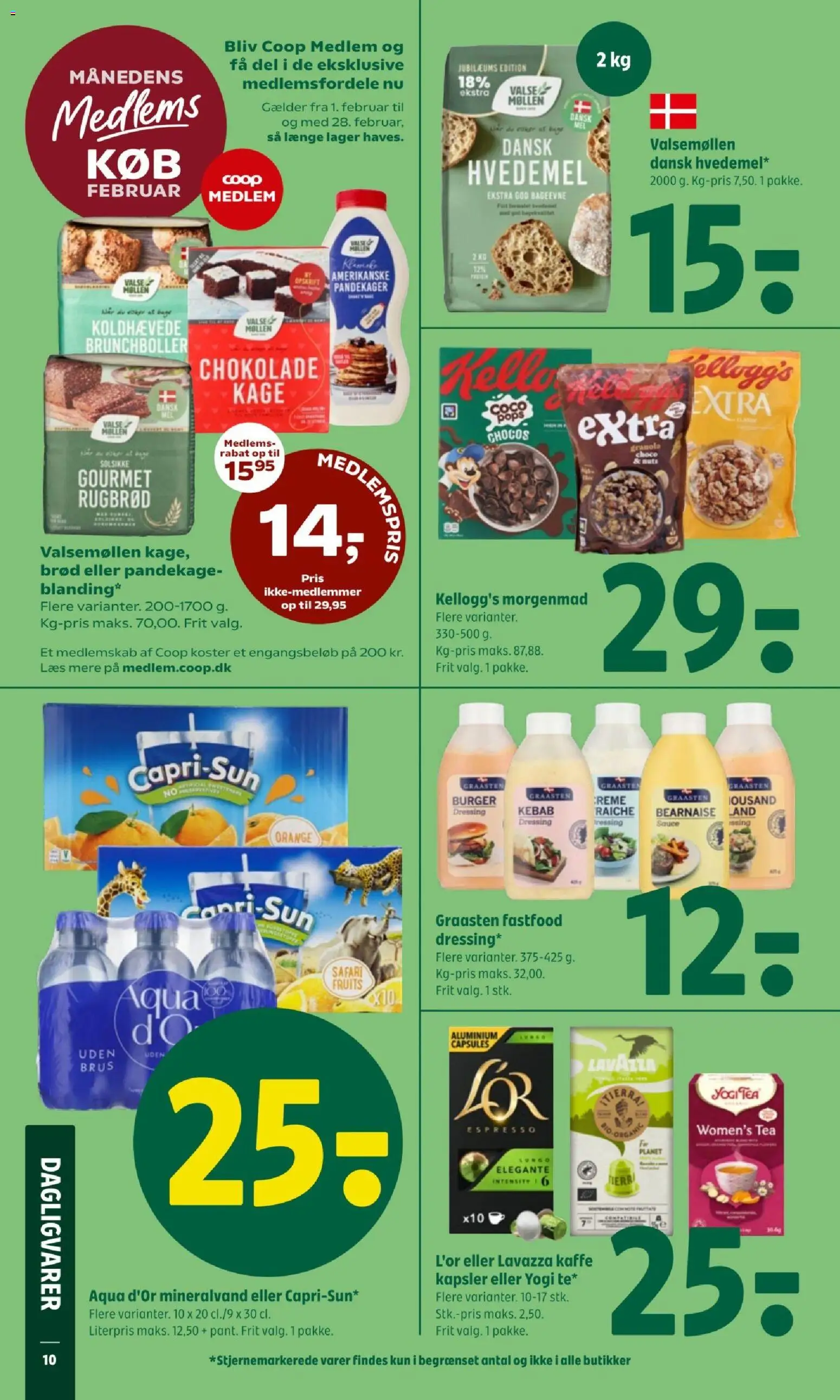 Coop 365 tilbudsavis – gyldig fra 29.01.2026 | Side: 12 | Produkter: Hvedemel, Kebab, Dressing, Rugbrød