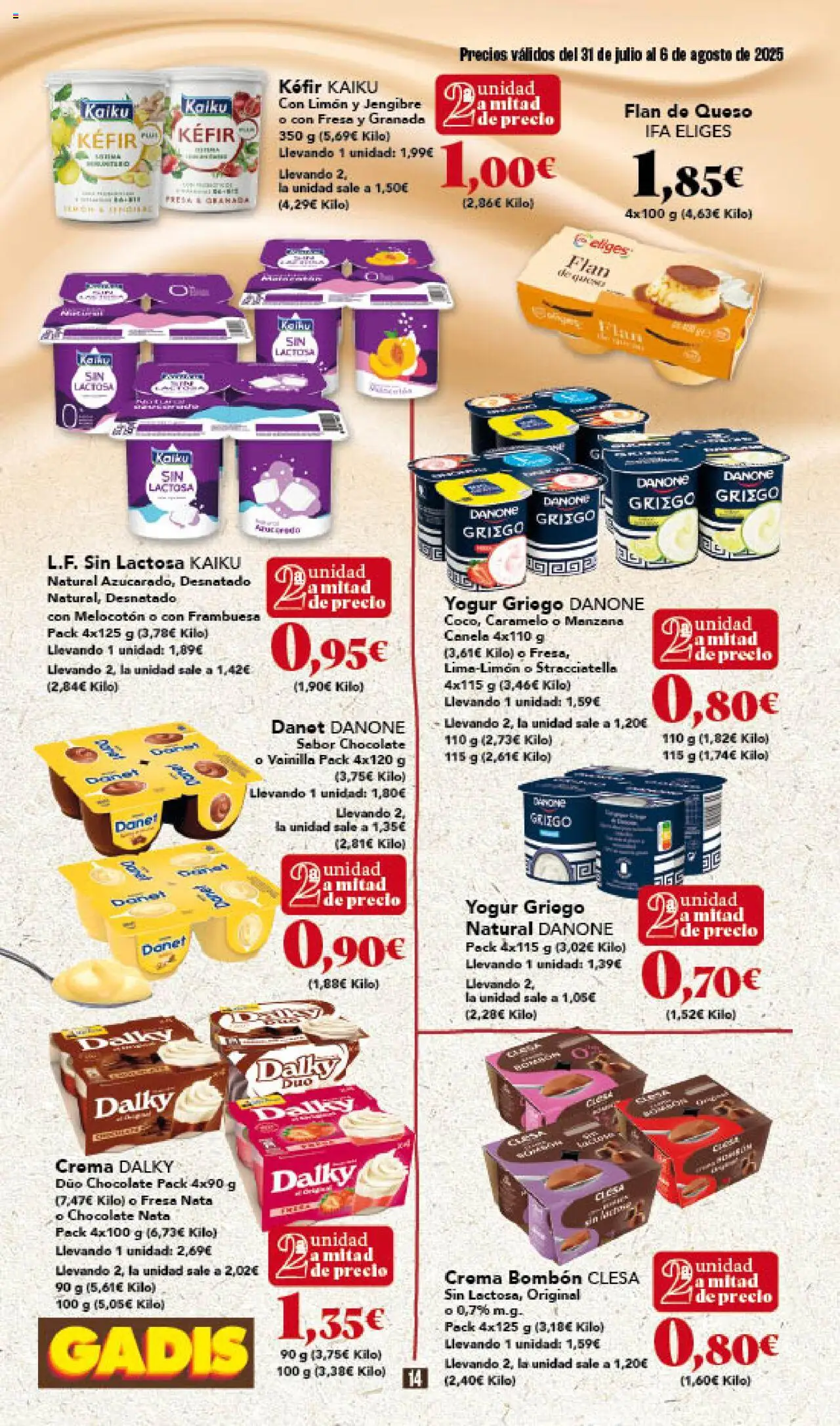 Gadis folleto │ válido desde el 31.07.2025 | Página: 14 | Productos: Chocolate, Μαγειρική εστία, Manzana, Crema