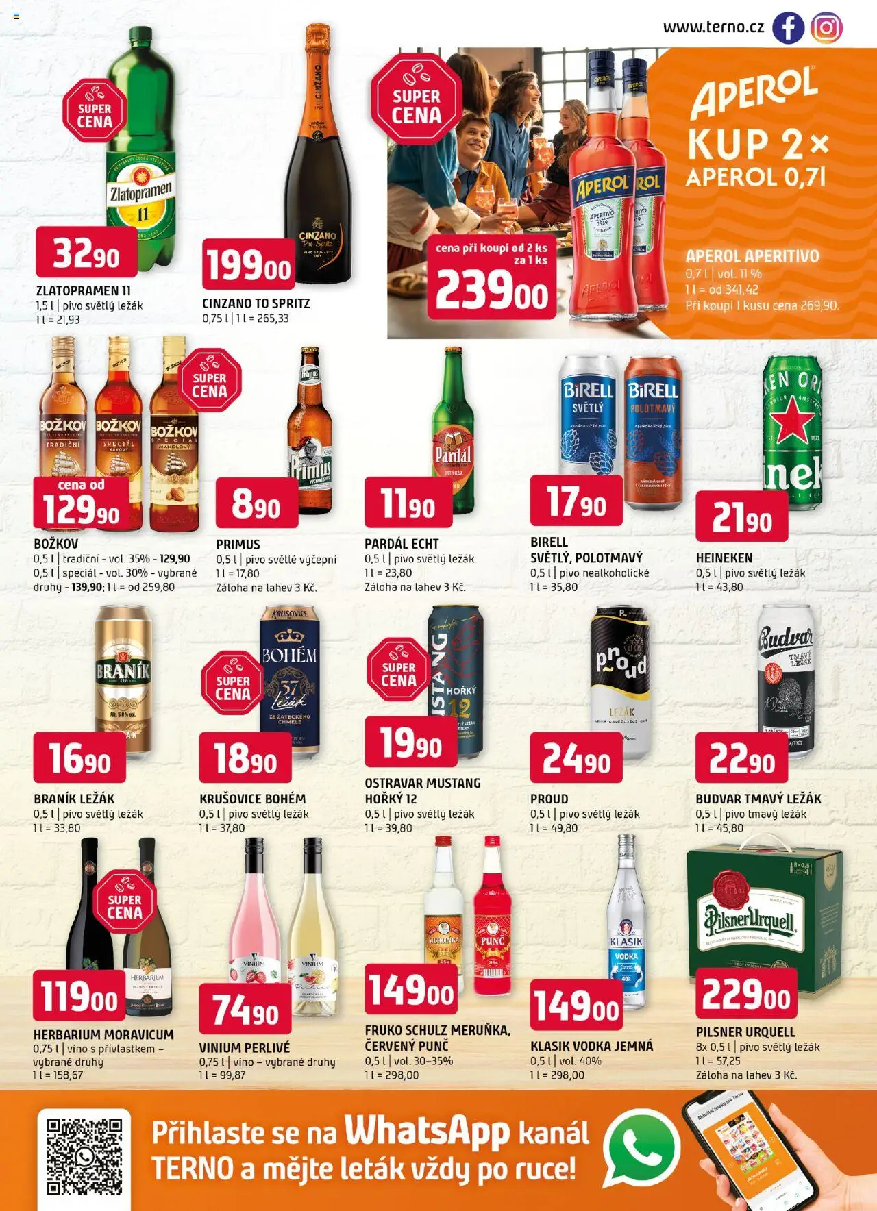 Terno leták od 13.08.2025 | Strana: 13 | Produkty: Pardál, Víno, Aperol, Pilsner Urquell