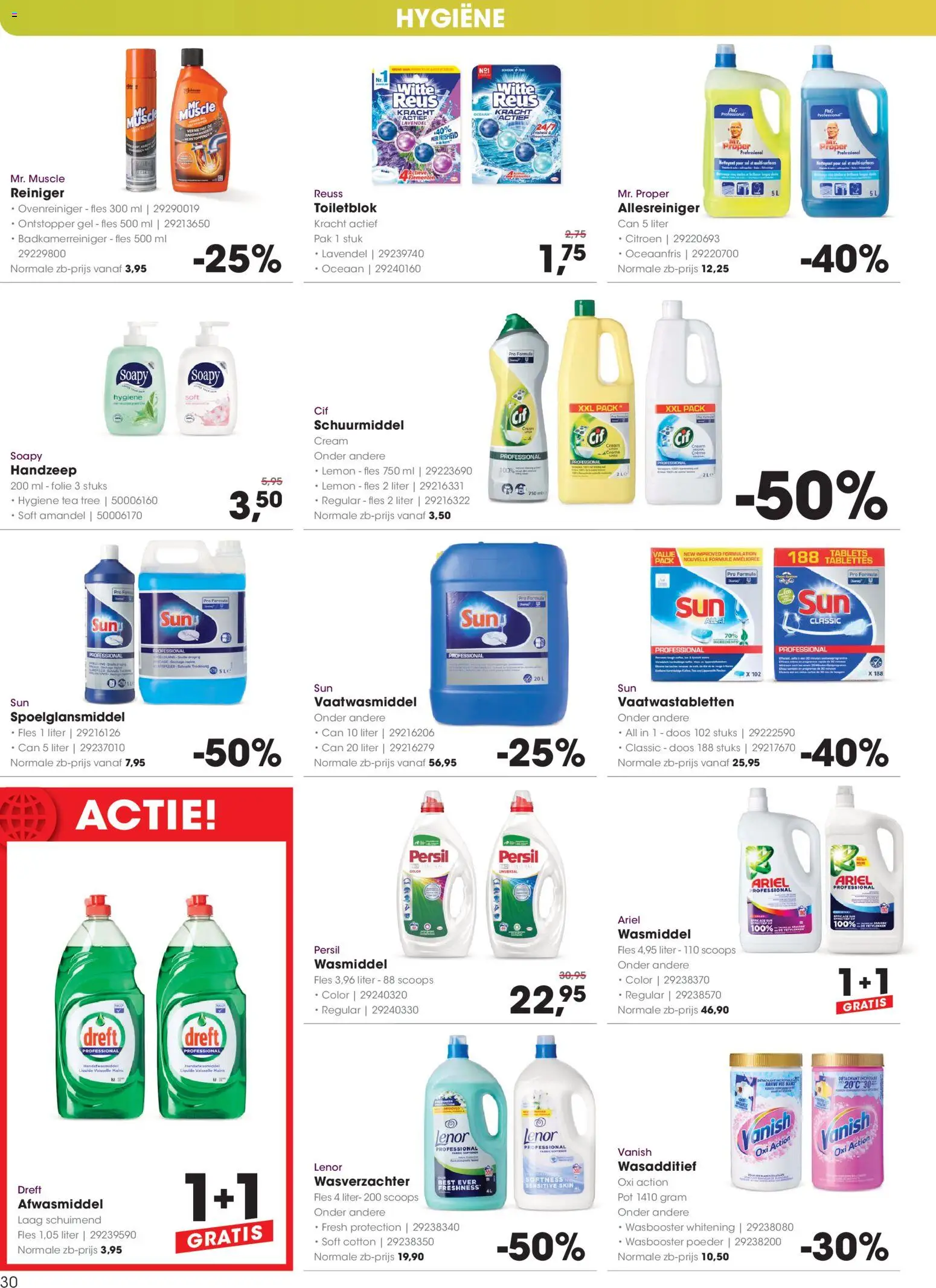 {H1} | Pagina: 30 | Producten: Fles, Handzeep, Poeder, Crème