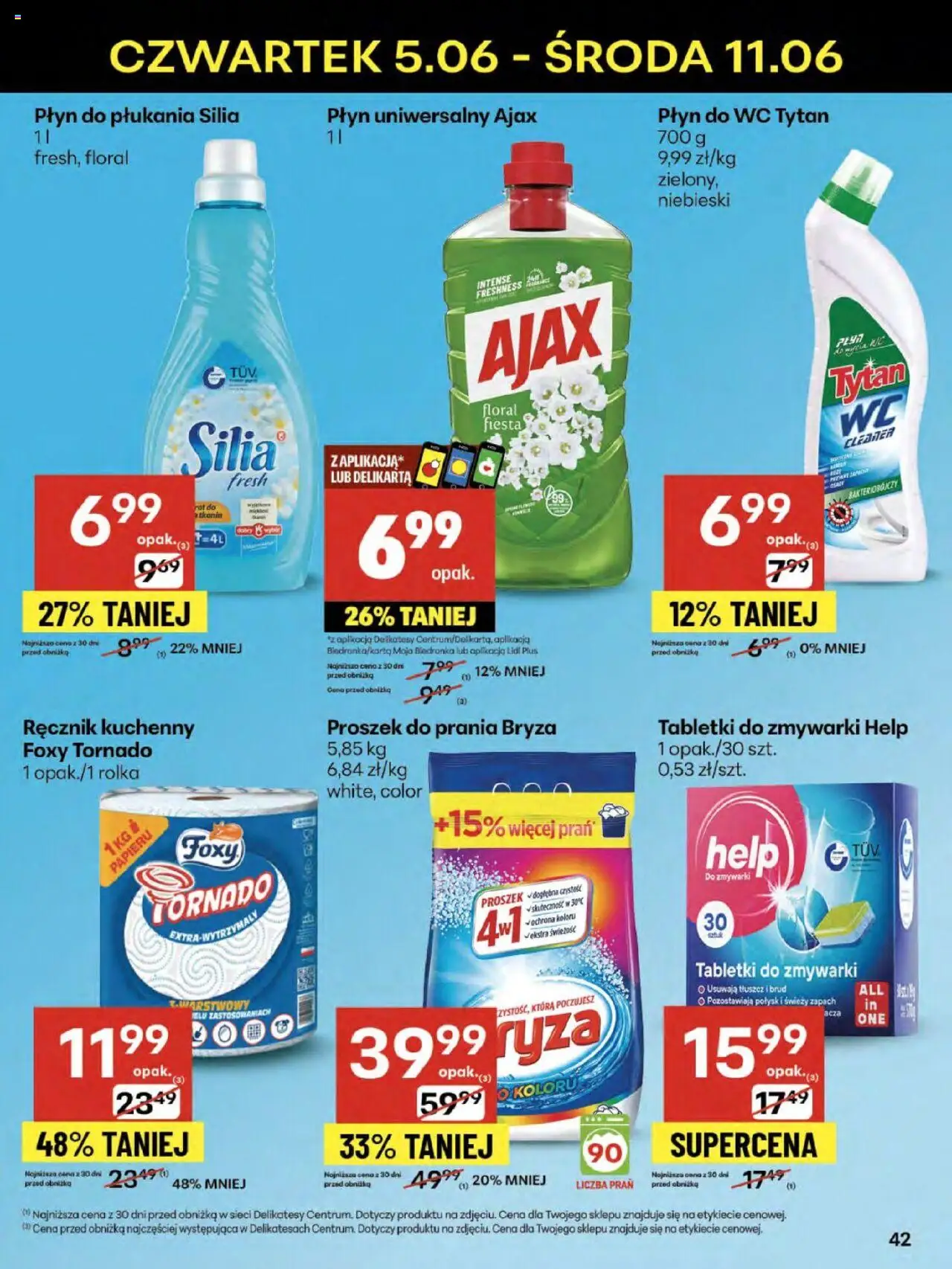 Delikatesy Centrum Gazetka - Sklepy Własne od 05.06.2025 | Strona: 42 | Produkty: Cleaner, Delikatesy, Zapach, Tabletki do zmywarki