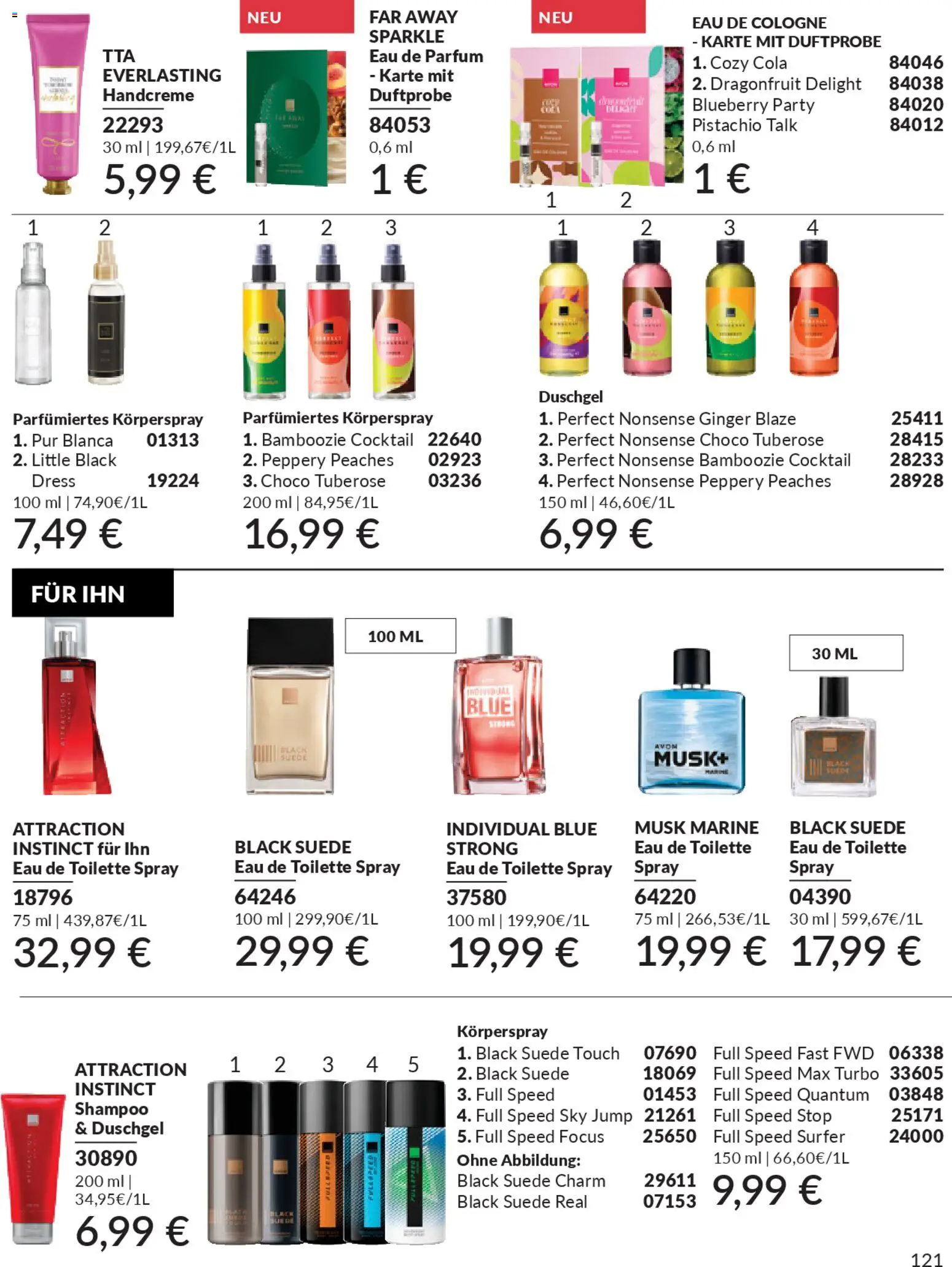 Avon - Black Friday – gültig ab 01.11.2025 | Seite: 123 | Produkte: Toilette, Eau de Toilette, Shampoo, Eau de Parfum