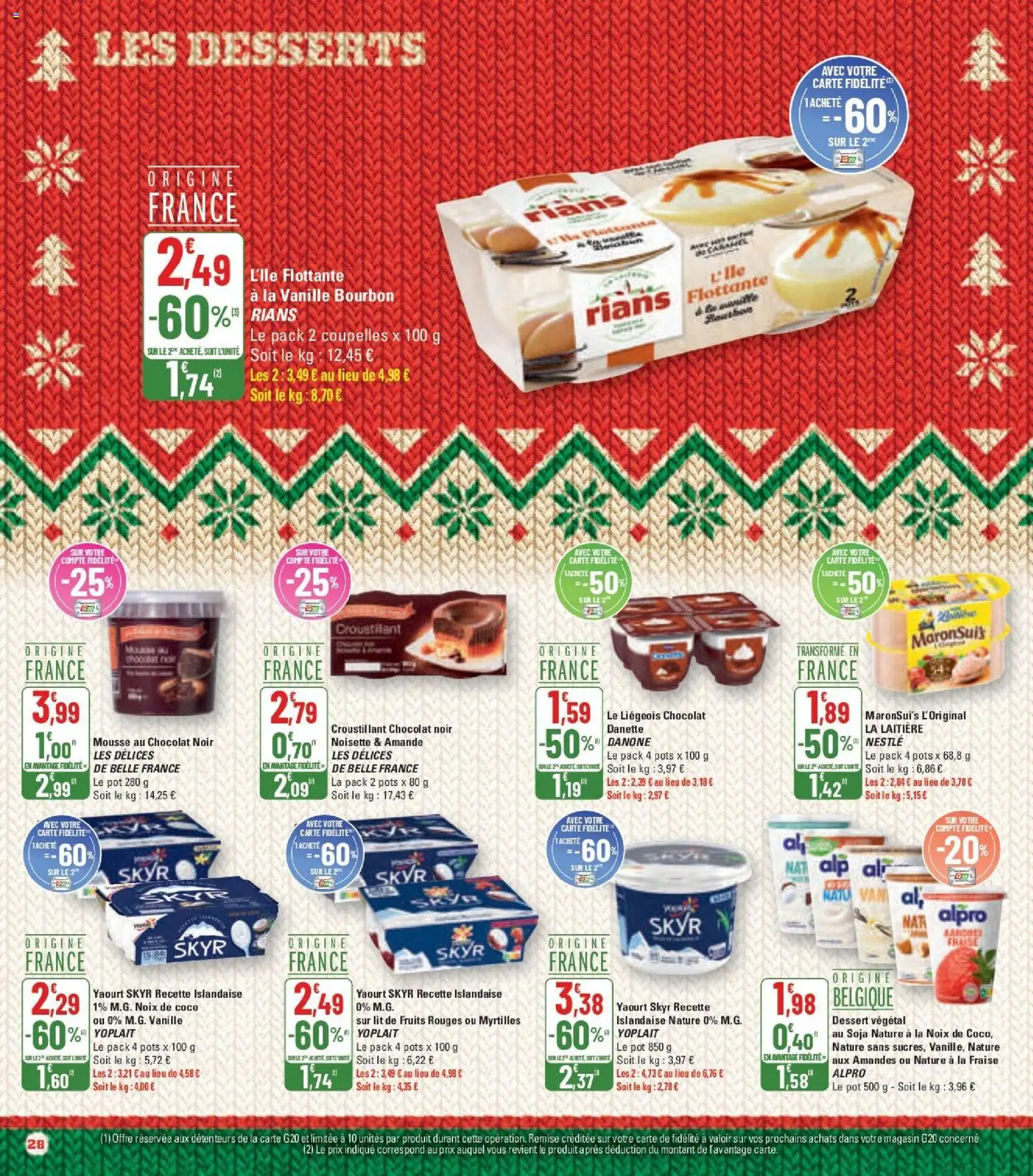 {H1} | Page: 28 | Produits: Fraise, Noisette, Lit, Yaourt