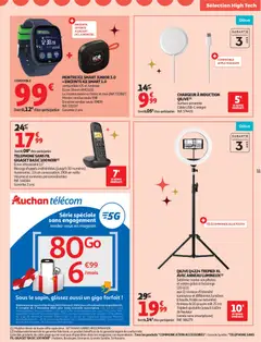 Auchan - Prévisualisation de Auchan - Bon Noël et Bonnes Affaires : Sélection hig-tech valide à partir de 02.12.2025 | Page: 11 | Produits: Téléphone, Smartphone, Enceinte, Télécommande
