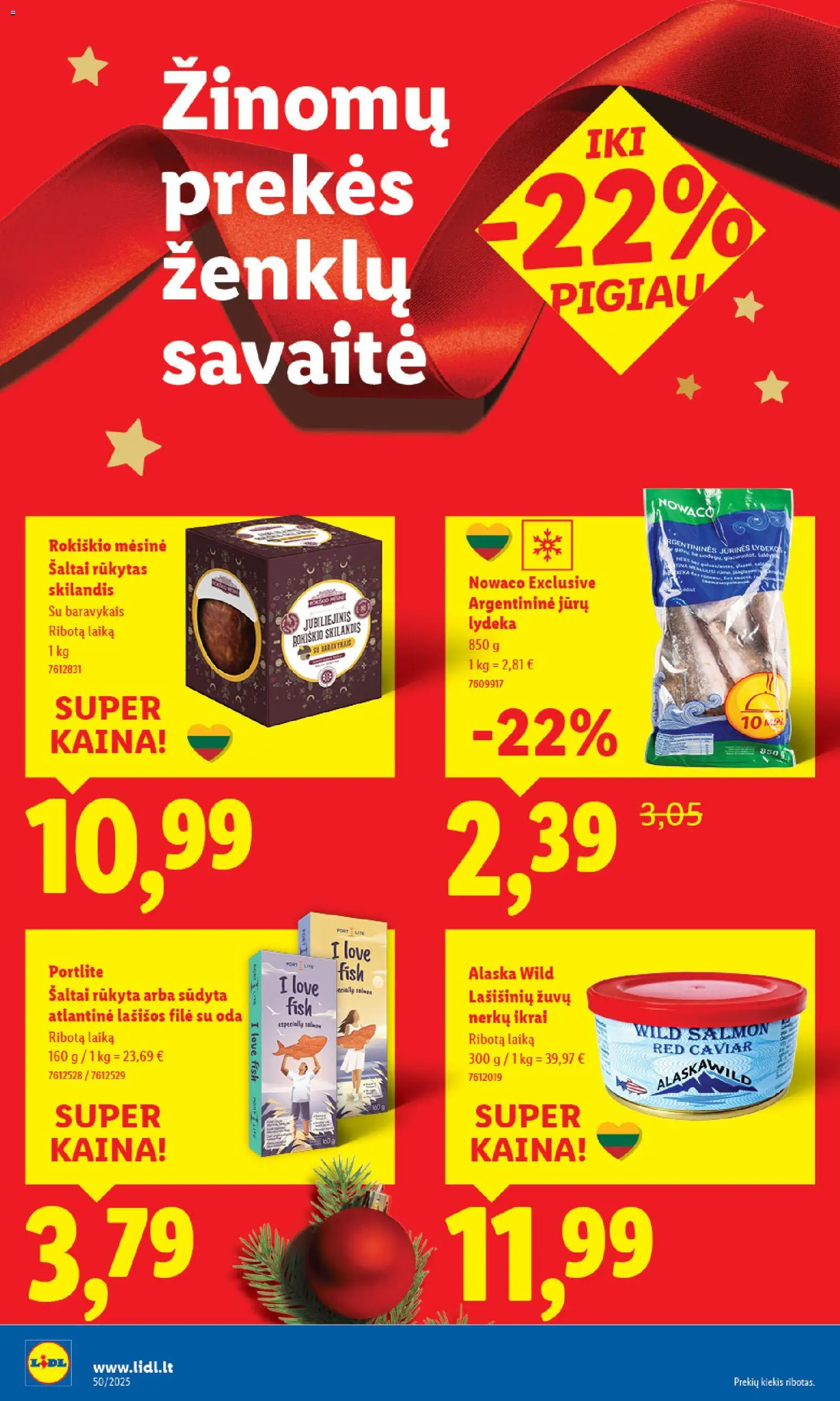LIDL akcijos nuo 11.12.2025 | Puslapis: 36 | Prekių: Lašišos, Ikrai