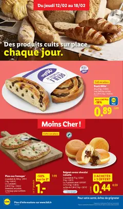 LIDL - Prévisualisation de Pizza aux fromages*, Le produit de 200 g : 1,99 €, Emmental, maasdam et fromage pour tartiflette valide à partir de 12.02.2026 | Page: 10