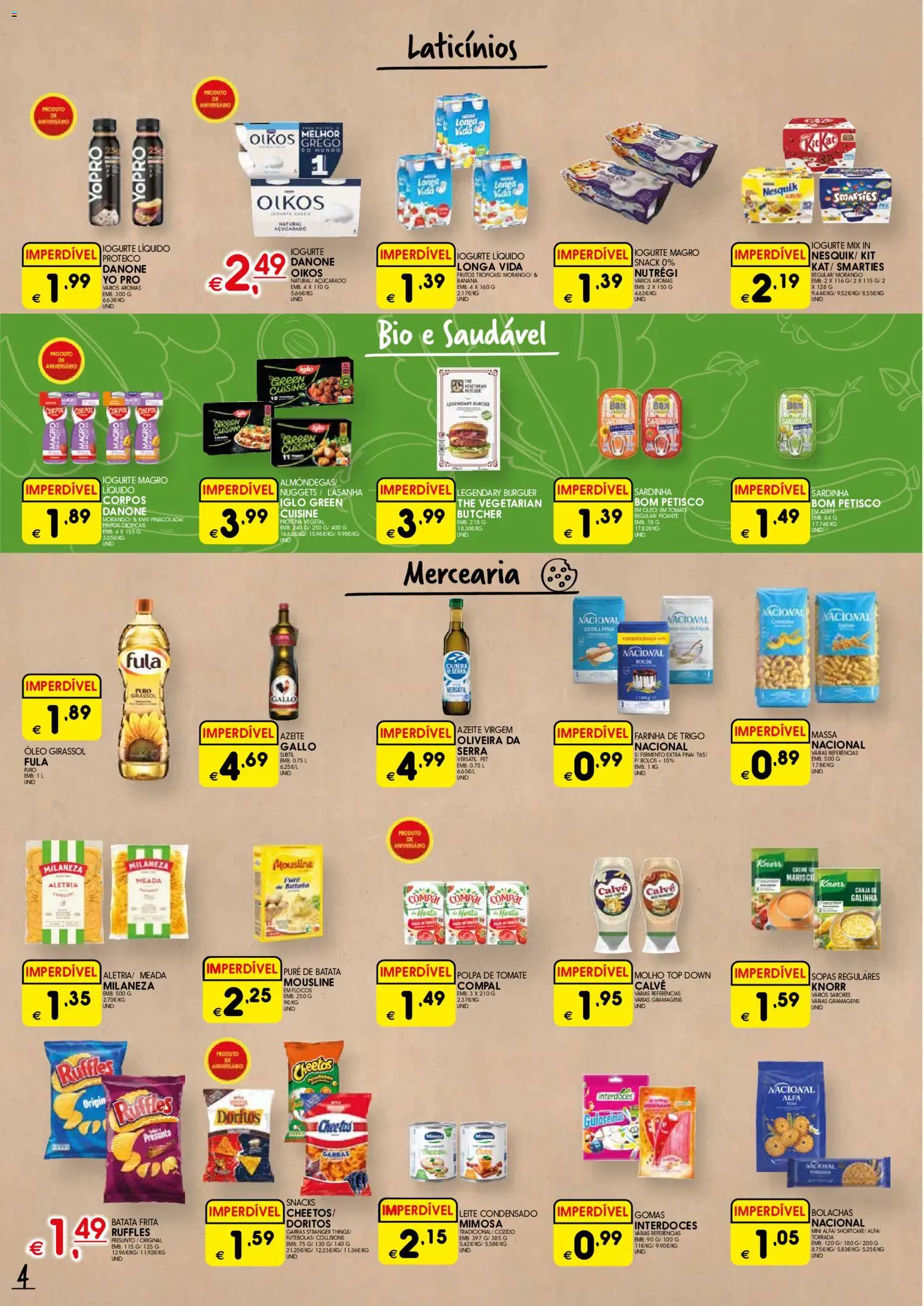 Meu Super folheto │ válido de 23.10.2025 | Página: 4 | Produtos: Farinha de trigo, Top, Presunto, Nuggets