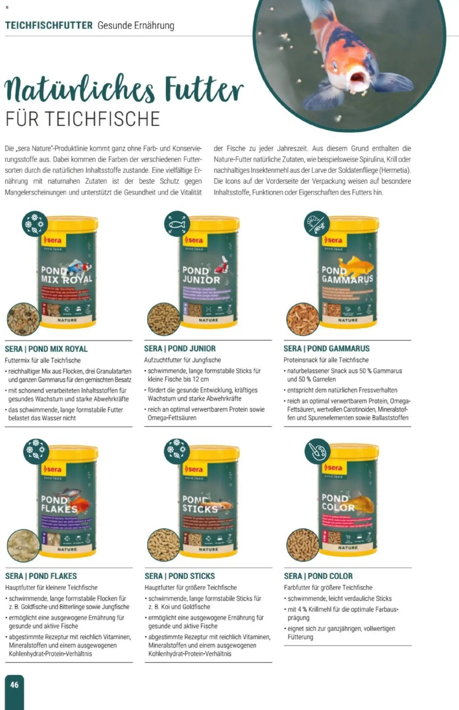 zookauf Themenkatalog Teich – gültig ab 23.03.2026 | Seite: 46 | Produkte: Garnelen, Wasser, Flocken